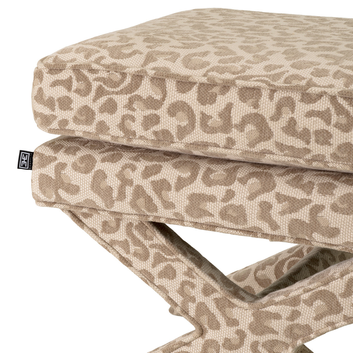 Taboret CORDOBA beżowy w panterkę