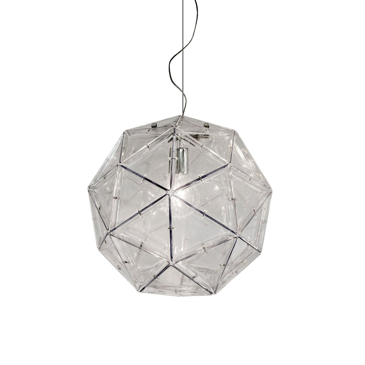 POLIEDRO Pendant Lamp with Transparent Shade