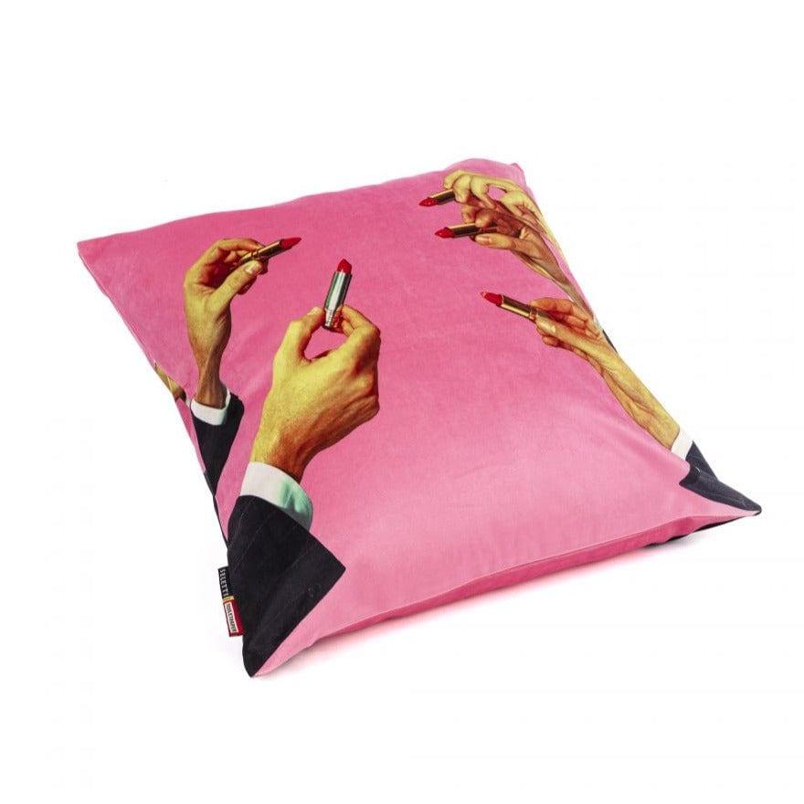 Poszewka LIPSTICKS różowy Seletti Eye on Design