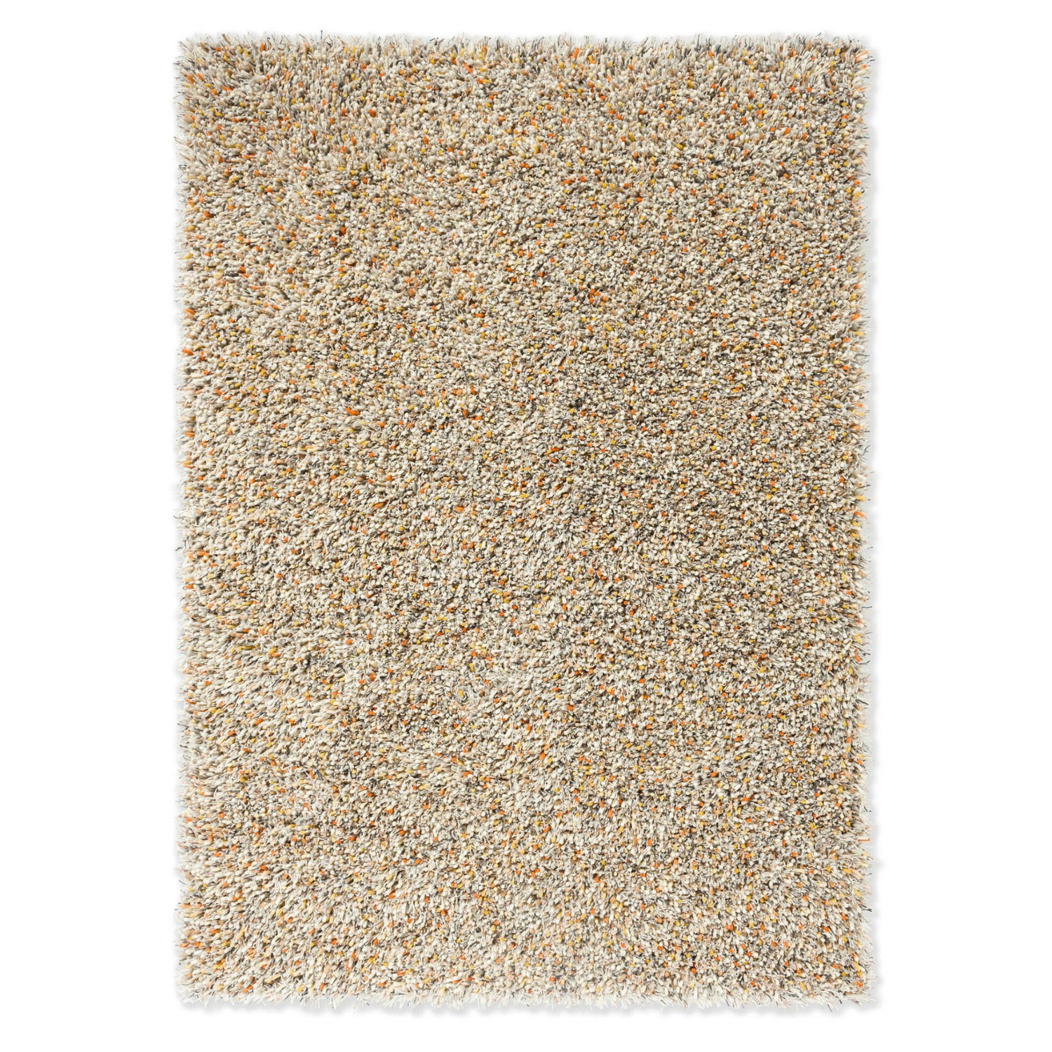 SPRING beige long pile rug with orange