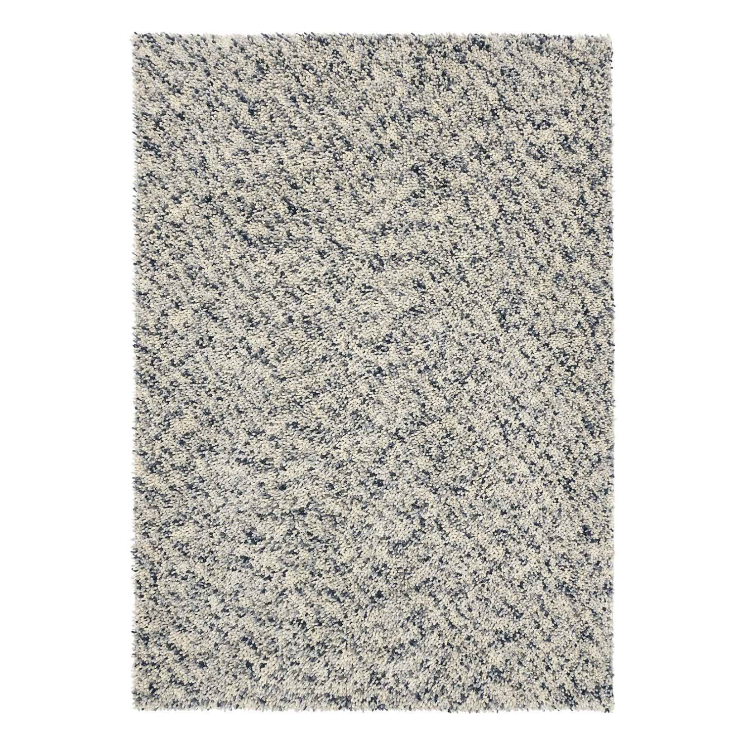 Teppich DOTS grau mit langem Flor