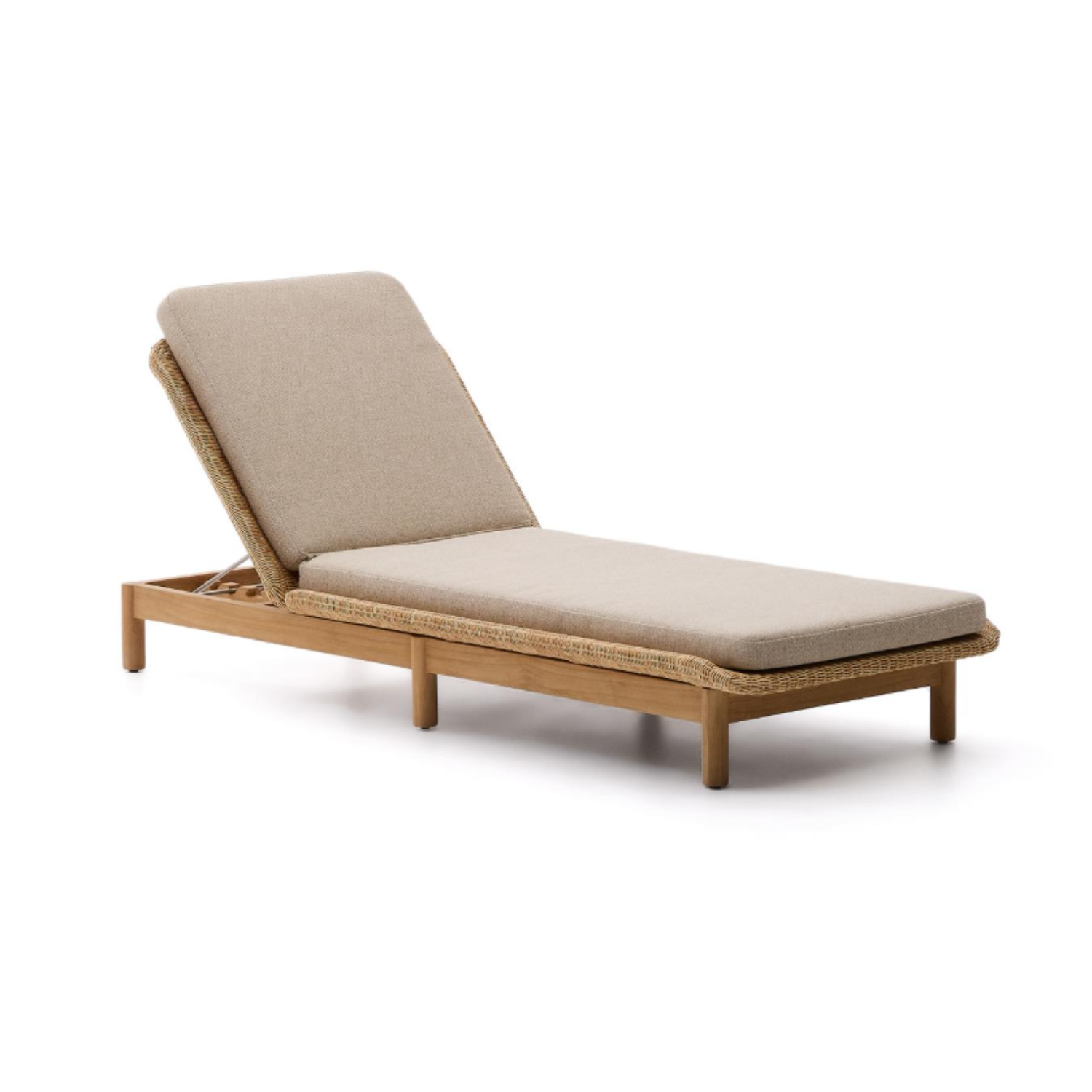 Liegestuhl GALEA Teakholz und Rattan