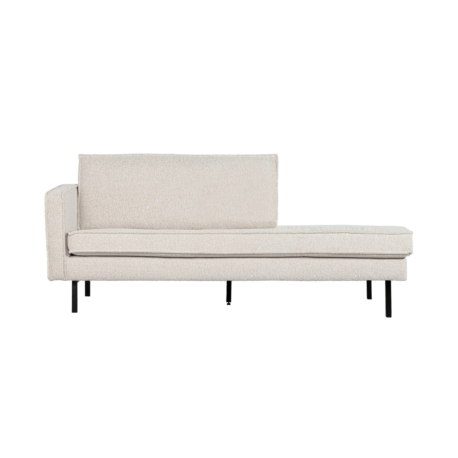 Left -hand chaise rodeo cream bouclé