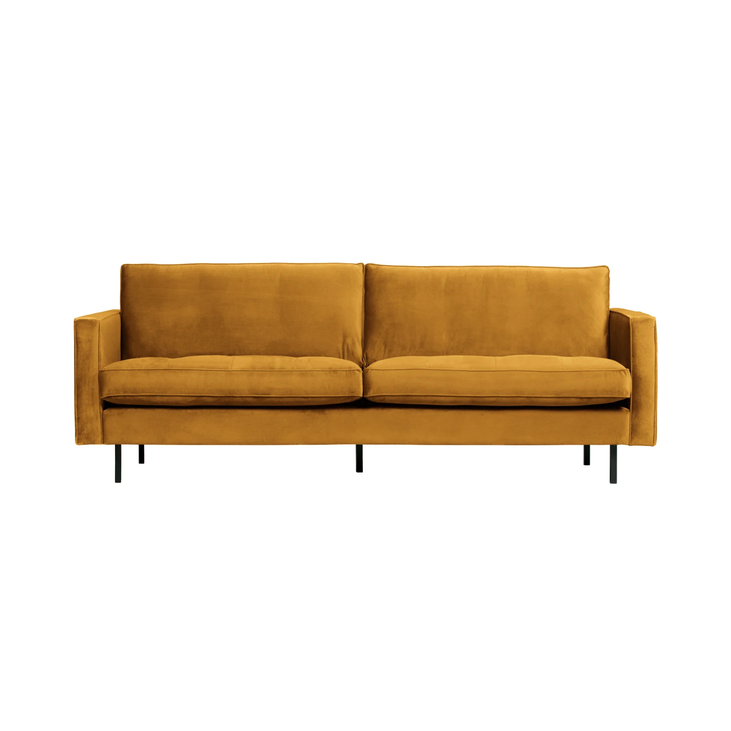 Sofa aksamitna 2,5-osobowa RODEO CLASSIC musztardowy – Woood