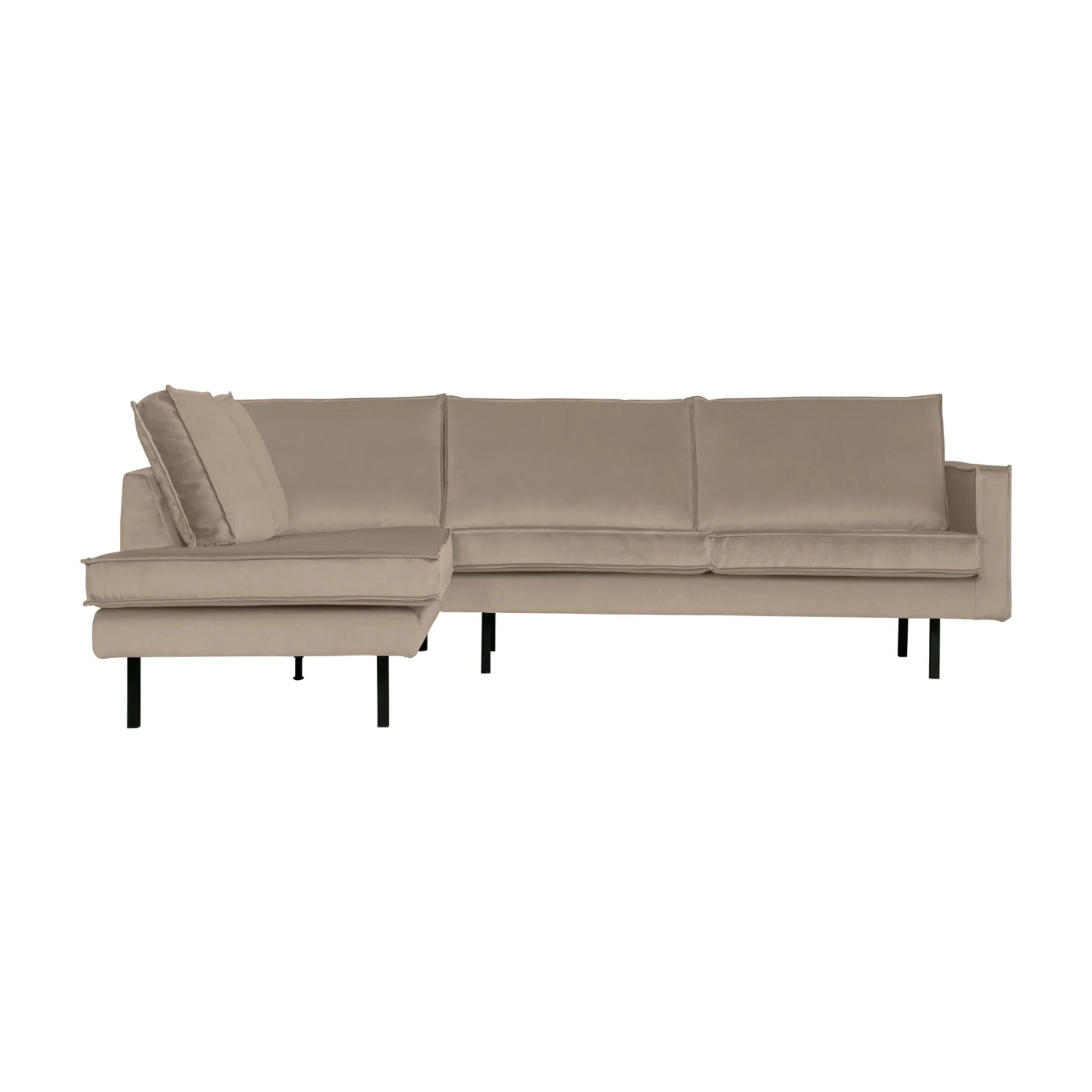 Velvet Sofa Sofa left -sided rodeo khaki