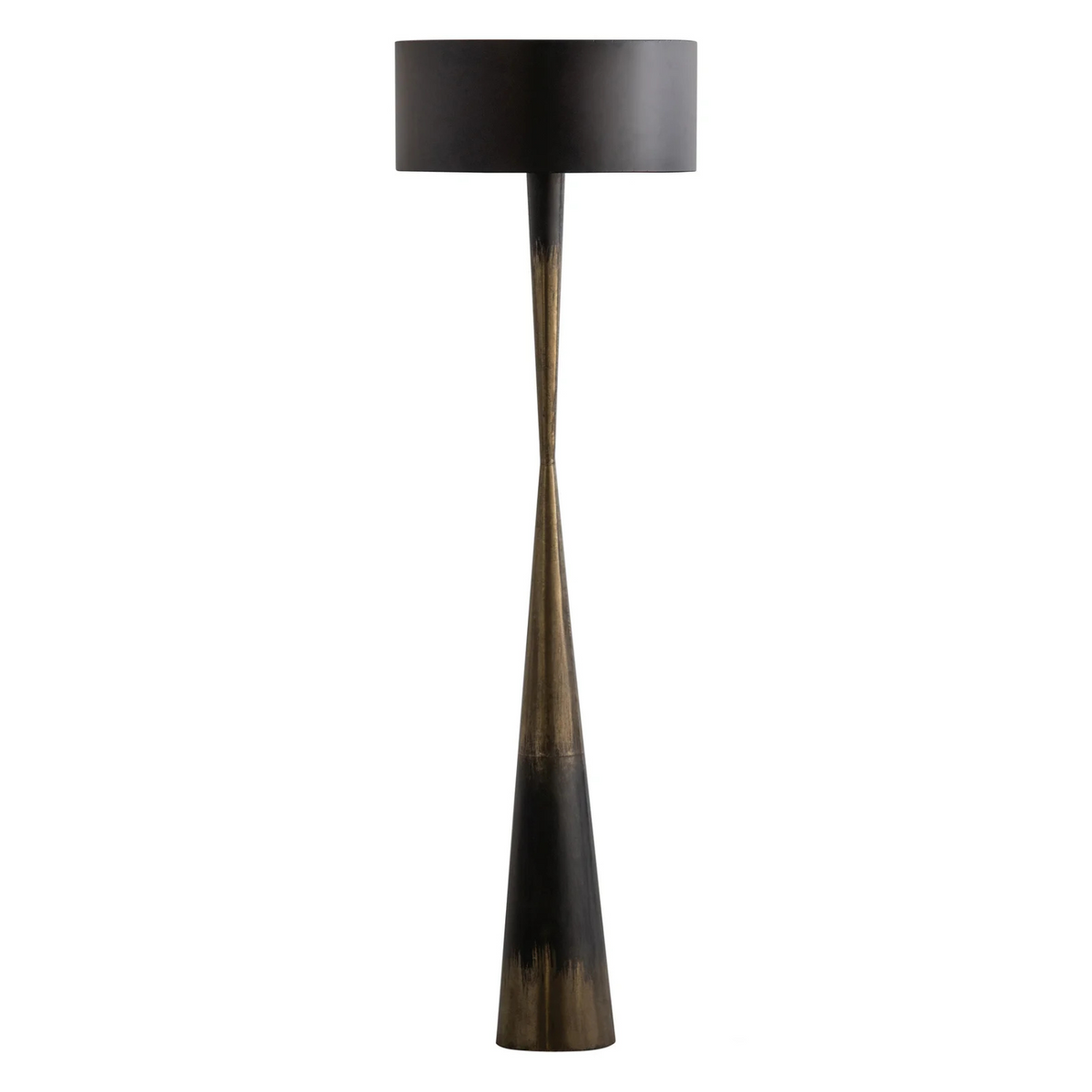 Stehlampe BLACKOUT schwarz mit Gold