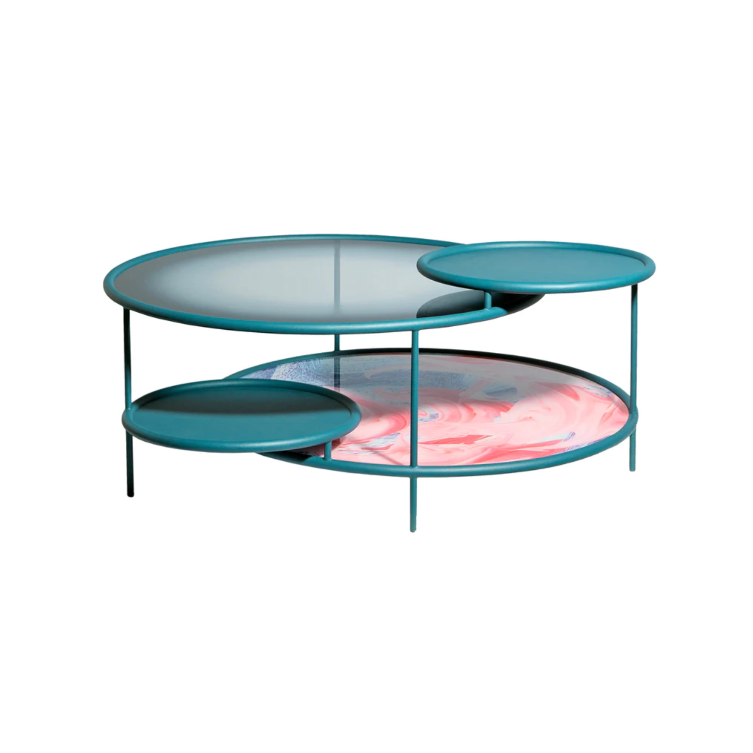 Couchtisch Sangaka gefärbtes Glas