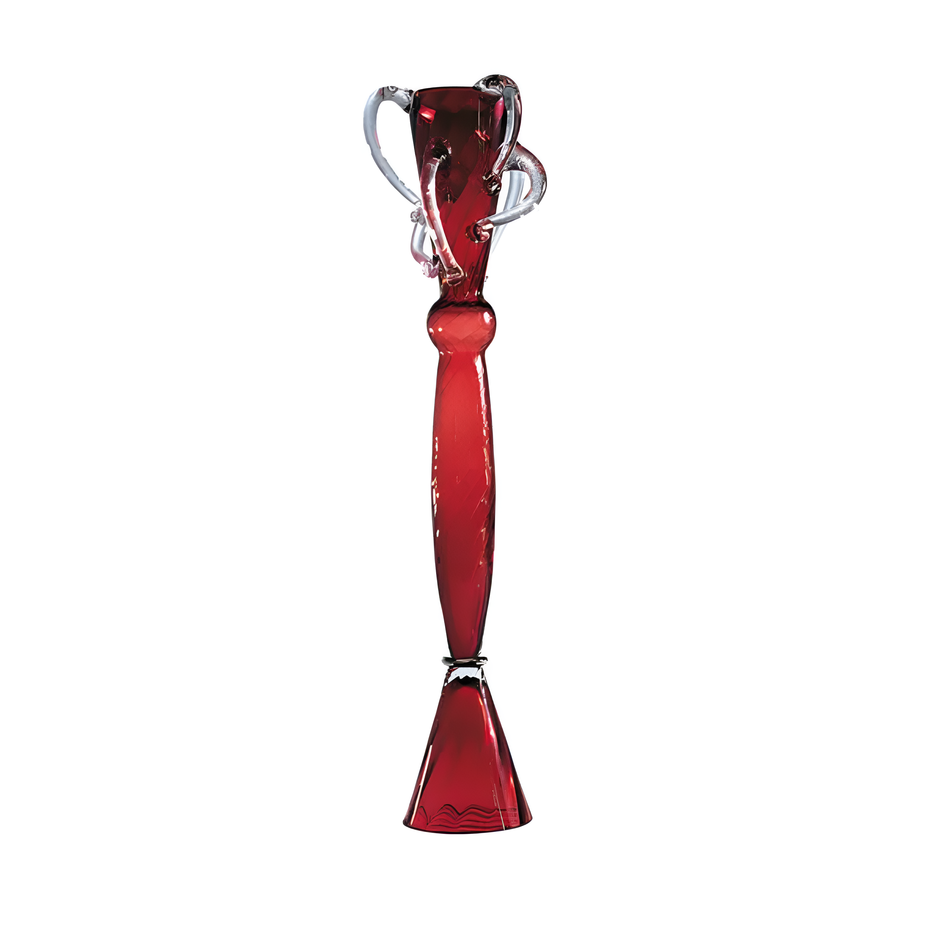 Wase Watteau and red inflatable glass