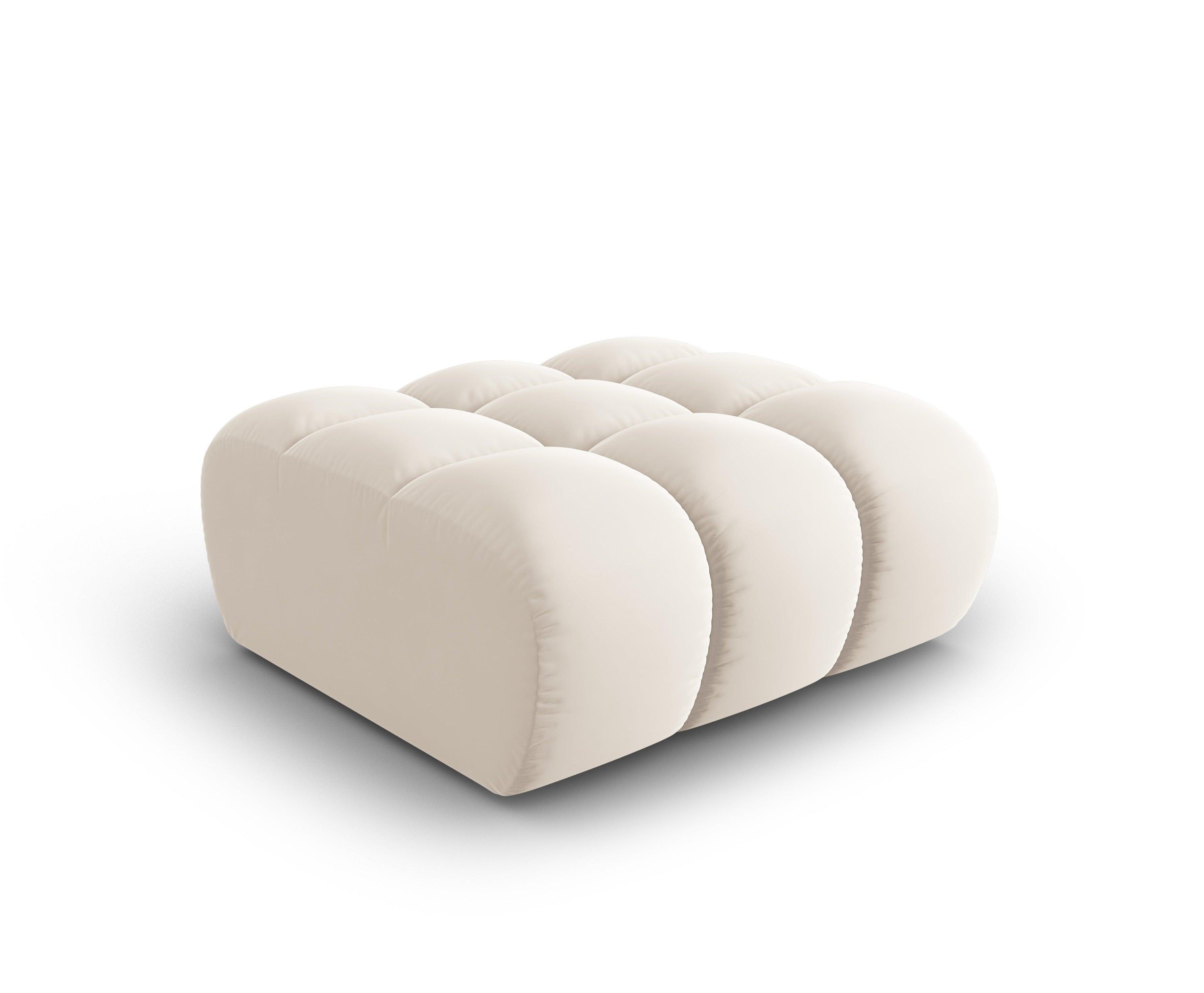 Puf aksamitny HALLEY jasnobeżowy Windsor & Co Eye on Design