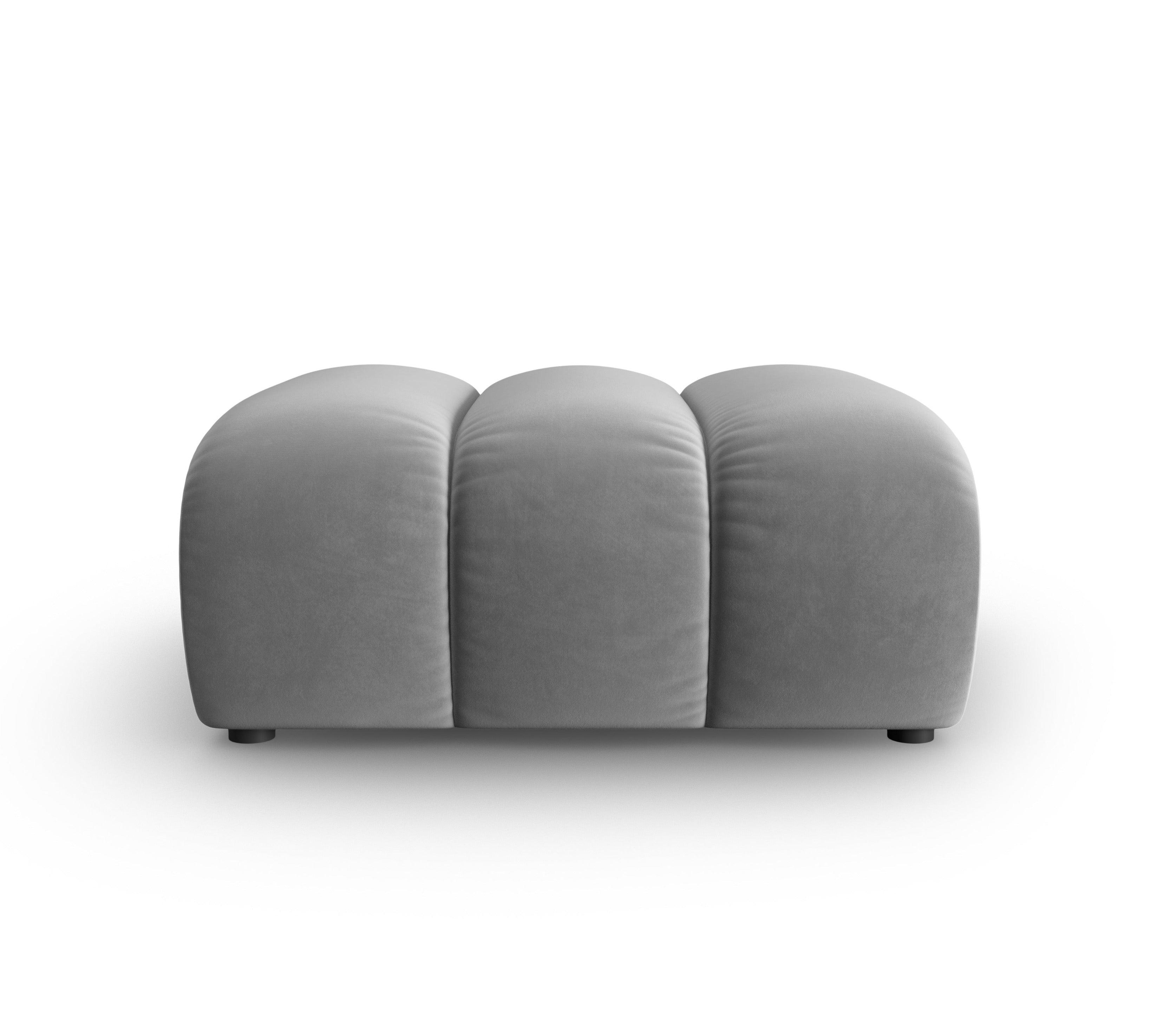 Puf aksamitny SKYLER szary Interieurs 86 Eye on Design