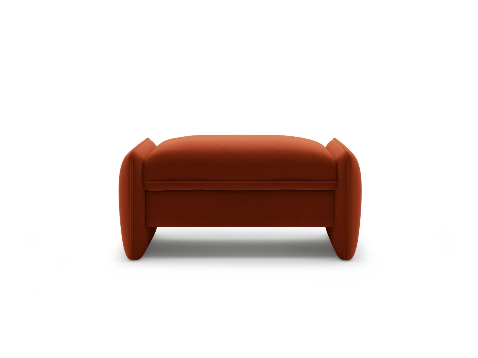 Velvet pouf GEORGIA chestnut