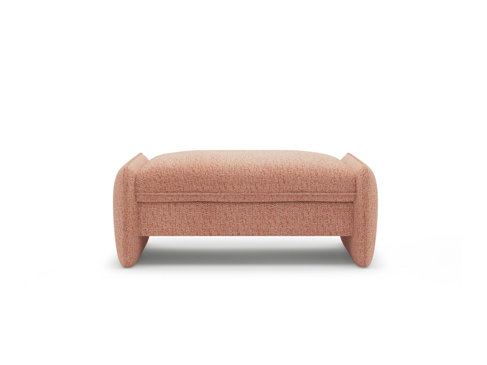 Rechteckiger Hocker GEORGIA rosa Chenille