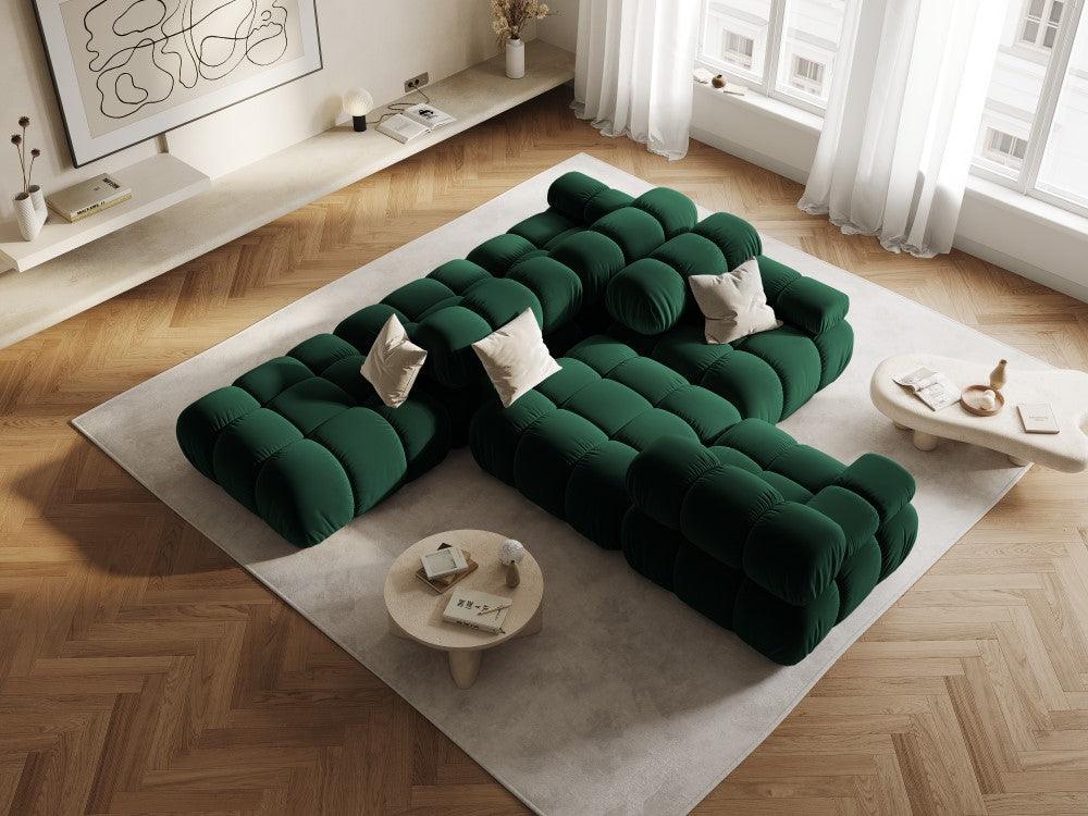 Puf / moduł aksamitny TROPEA butelkowa zieleń Milo Casa Eye on Design