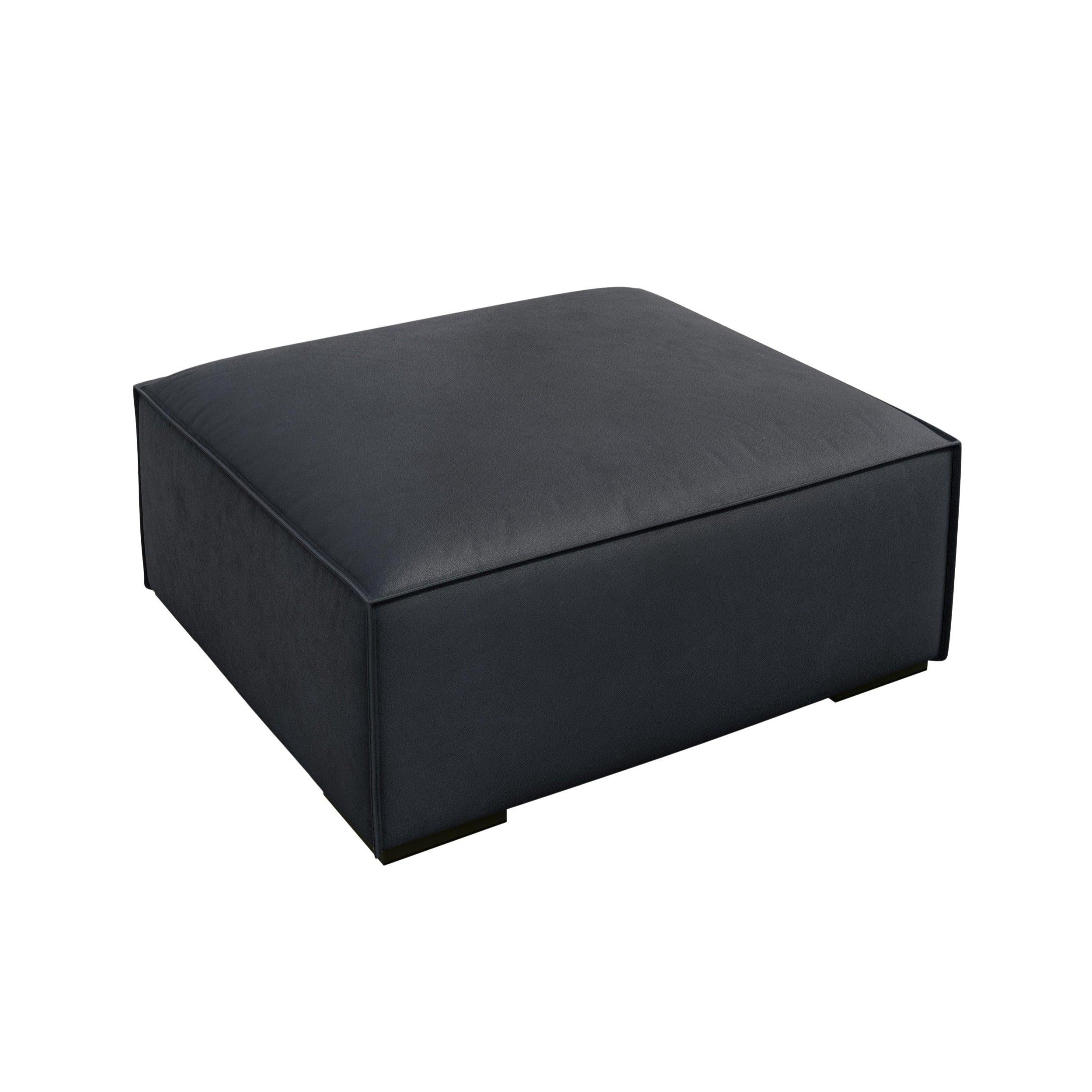 Puf skórzany MADAME grafitowy Windsor & Co Eye on Design