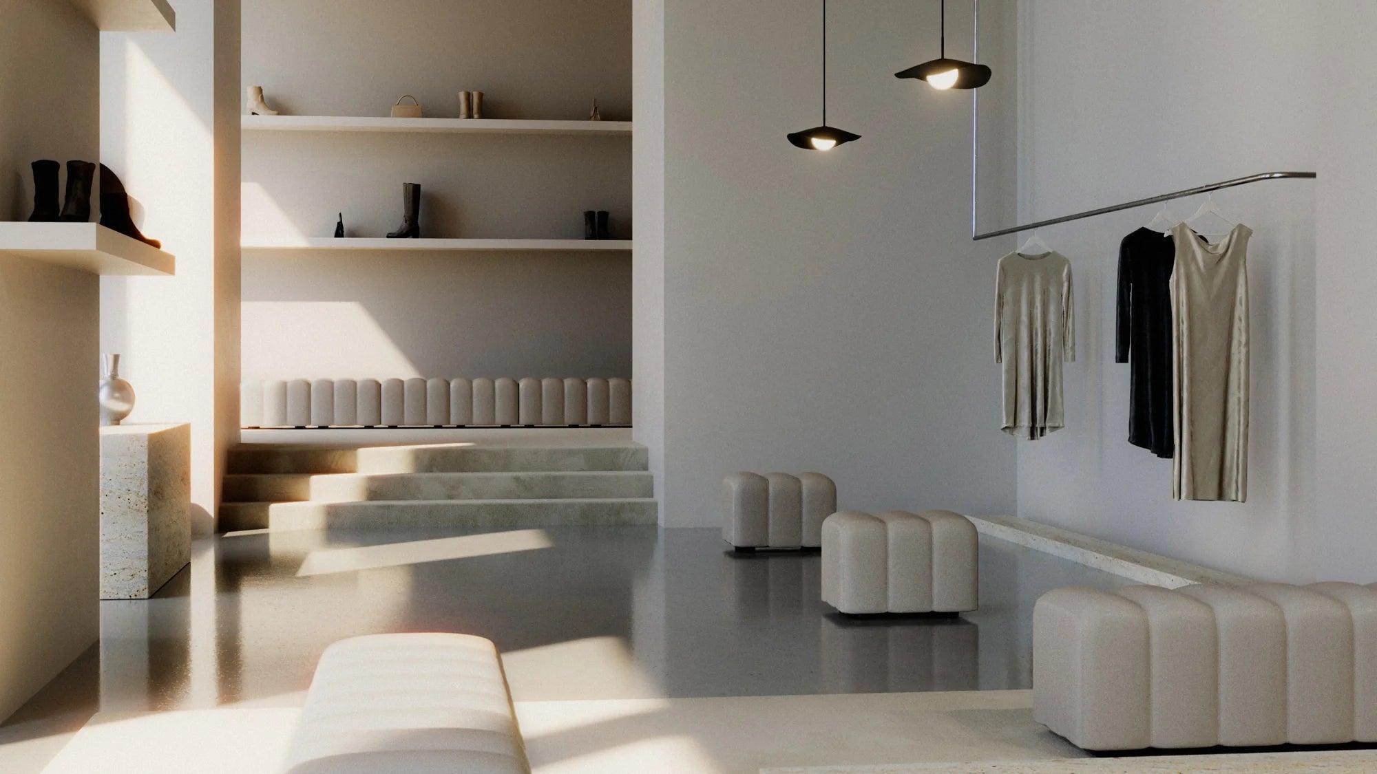 Puf STUDIO kremowy NORR11 Eye on Design