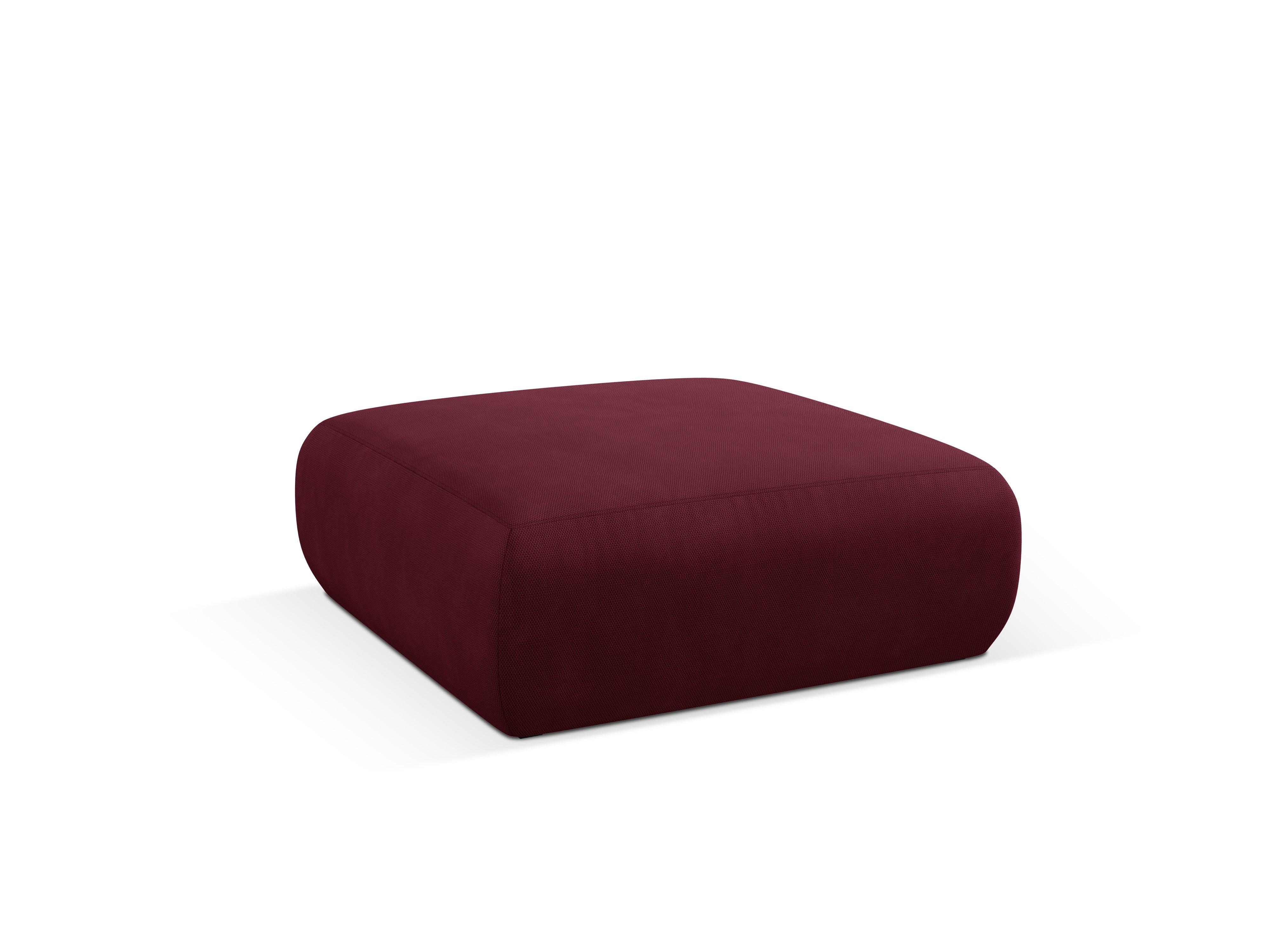 Puf w tkaninie chenillowej XL LOLA bordowy Windsor & Co Eye on Design