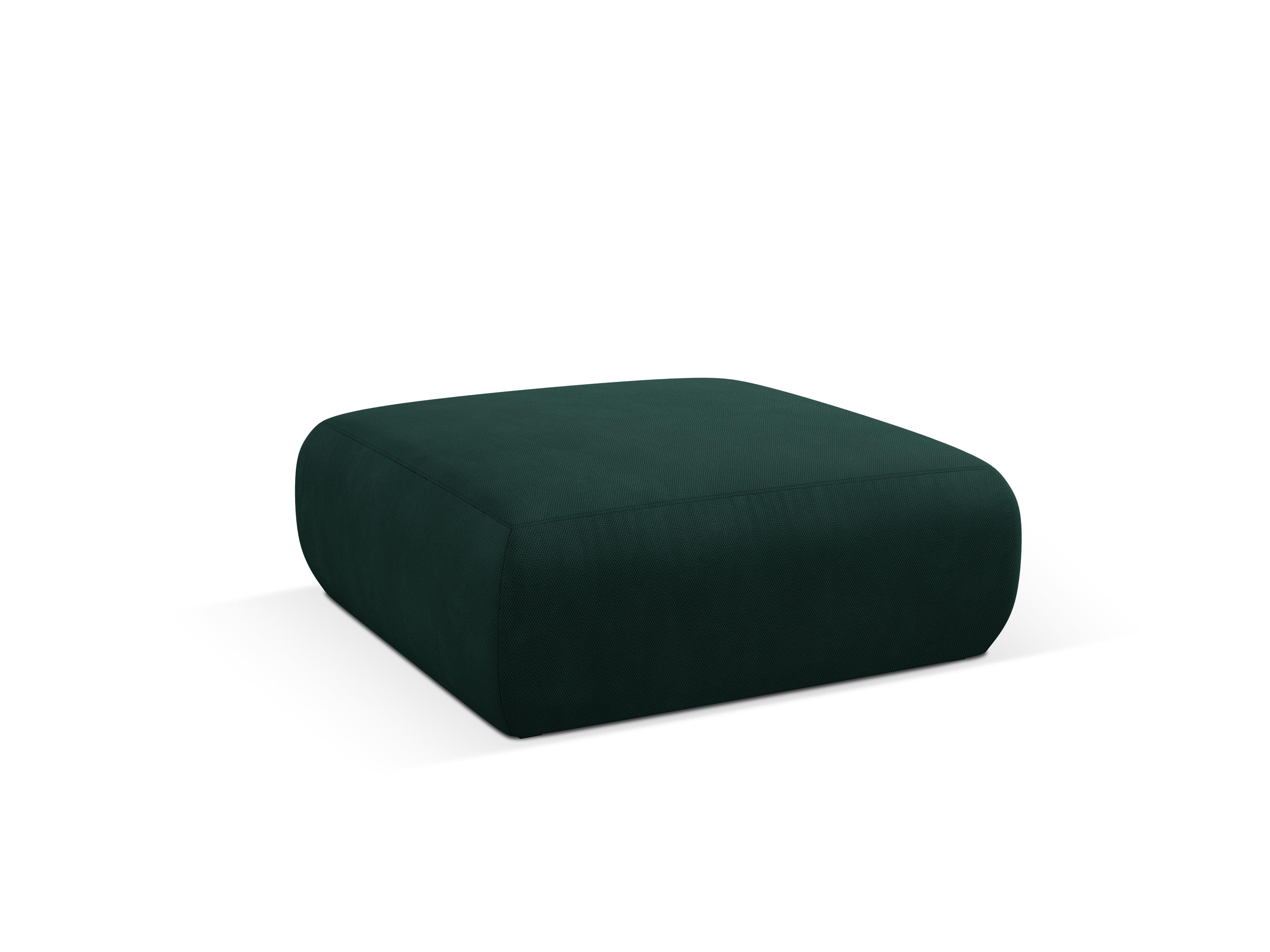 Puf w tkaninie chenillowej XL LOLA butelkowa zieleń Windsor & Co Eye on Design