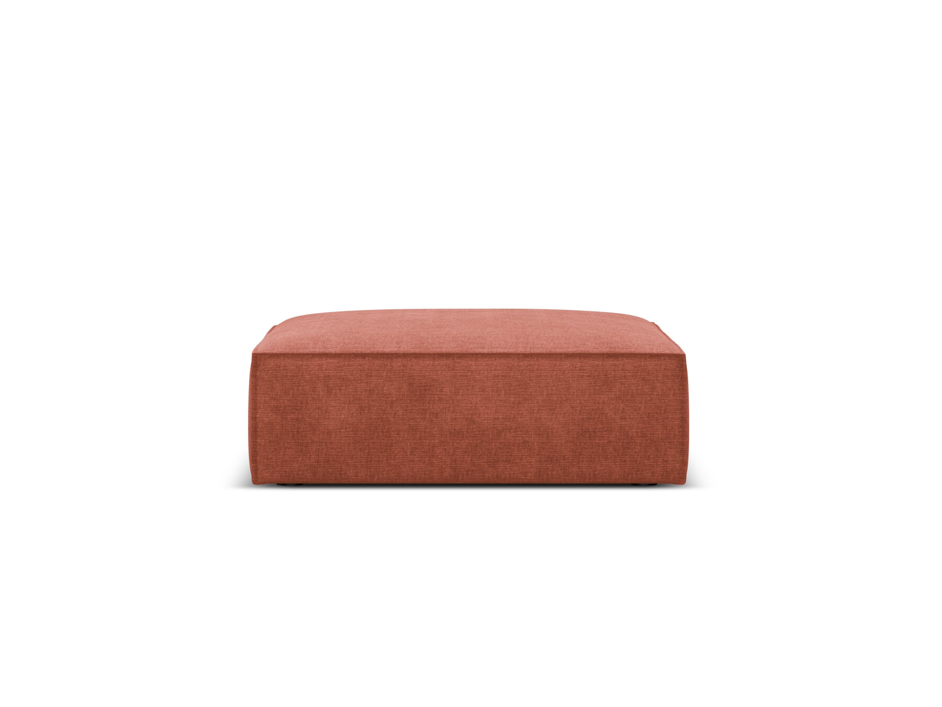 Puf w tkaninie szenilowej VANDA terracotta Mazzini Sofas Eye on Design