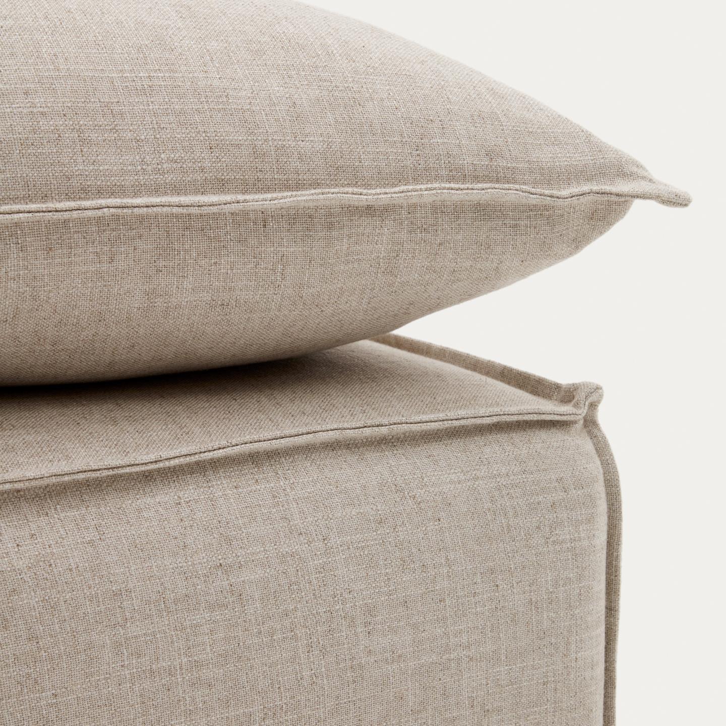 Puf ze zdejmowanym pokrowcem ANARELA beżowy La Forma Eye on Design