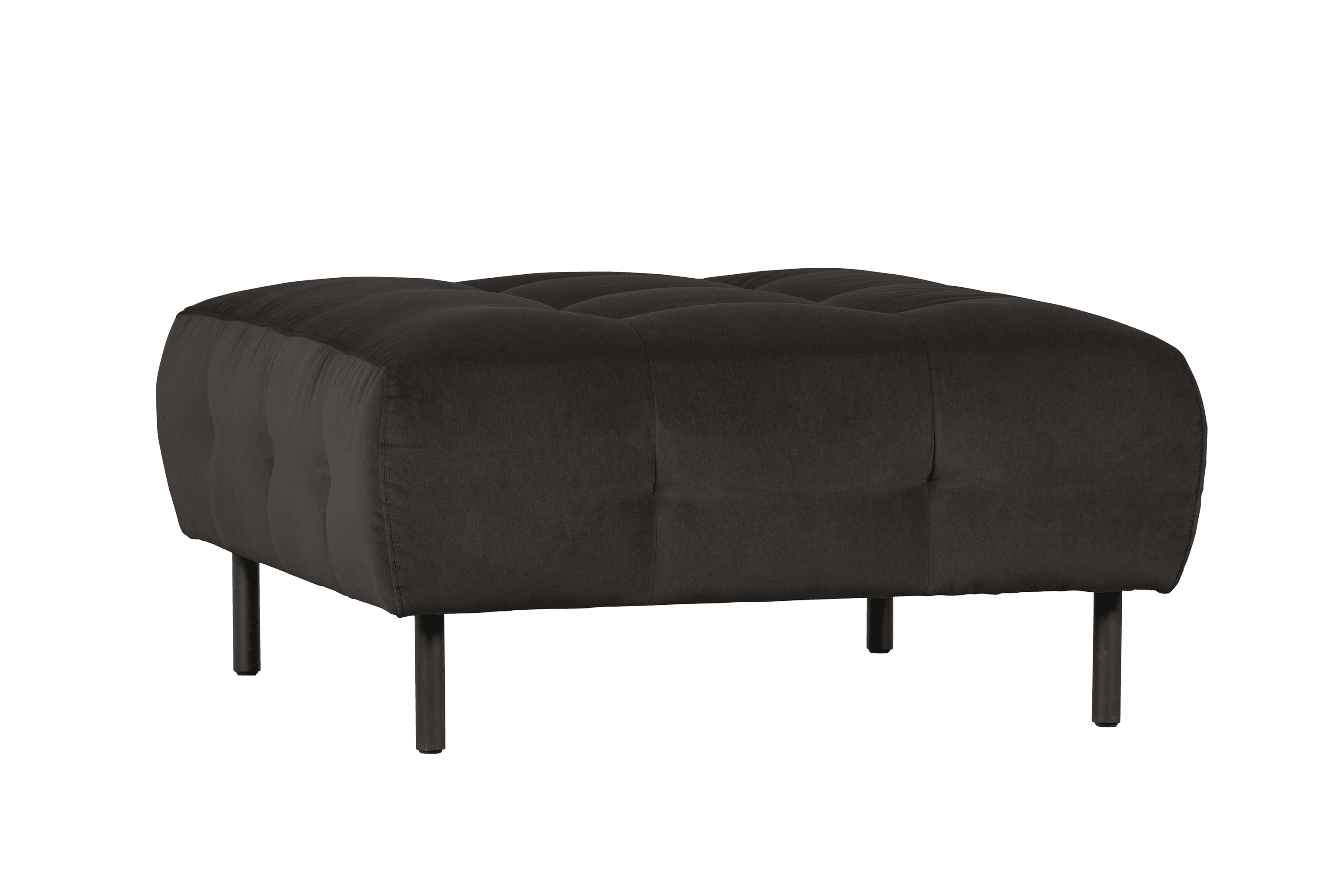 Pufa aksamitna LLOYD ciemnoszary Woood Exclusive Eye on Design