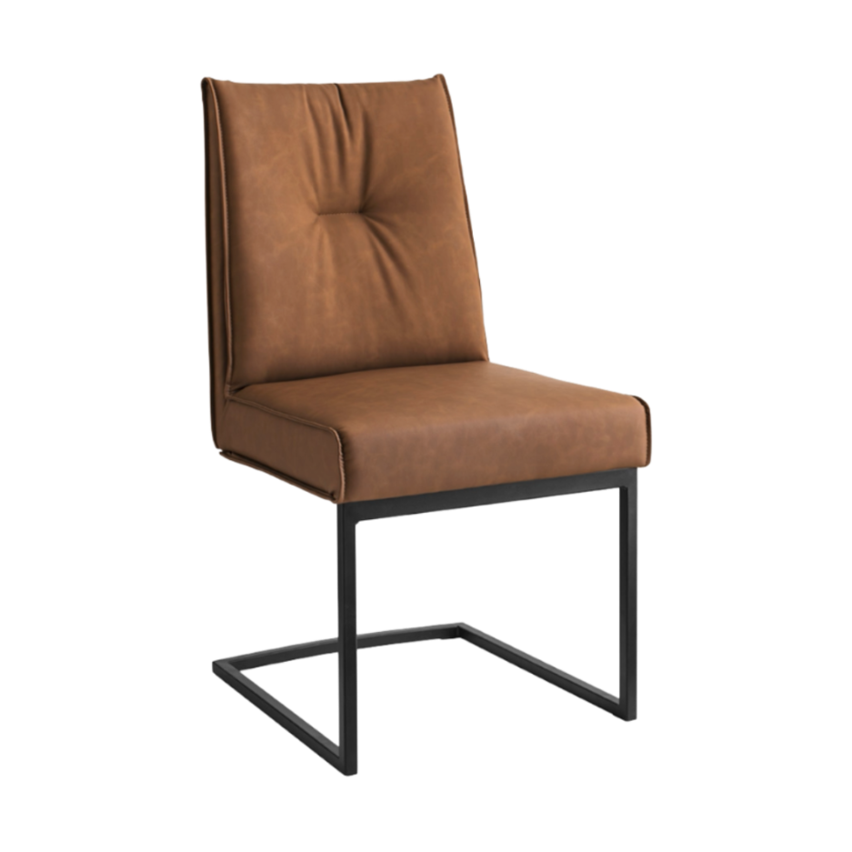 Chair ROMY brown seat with black base