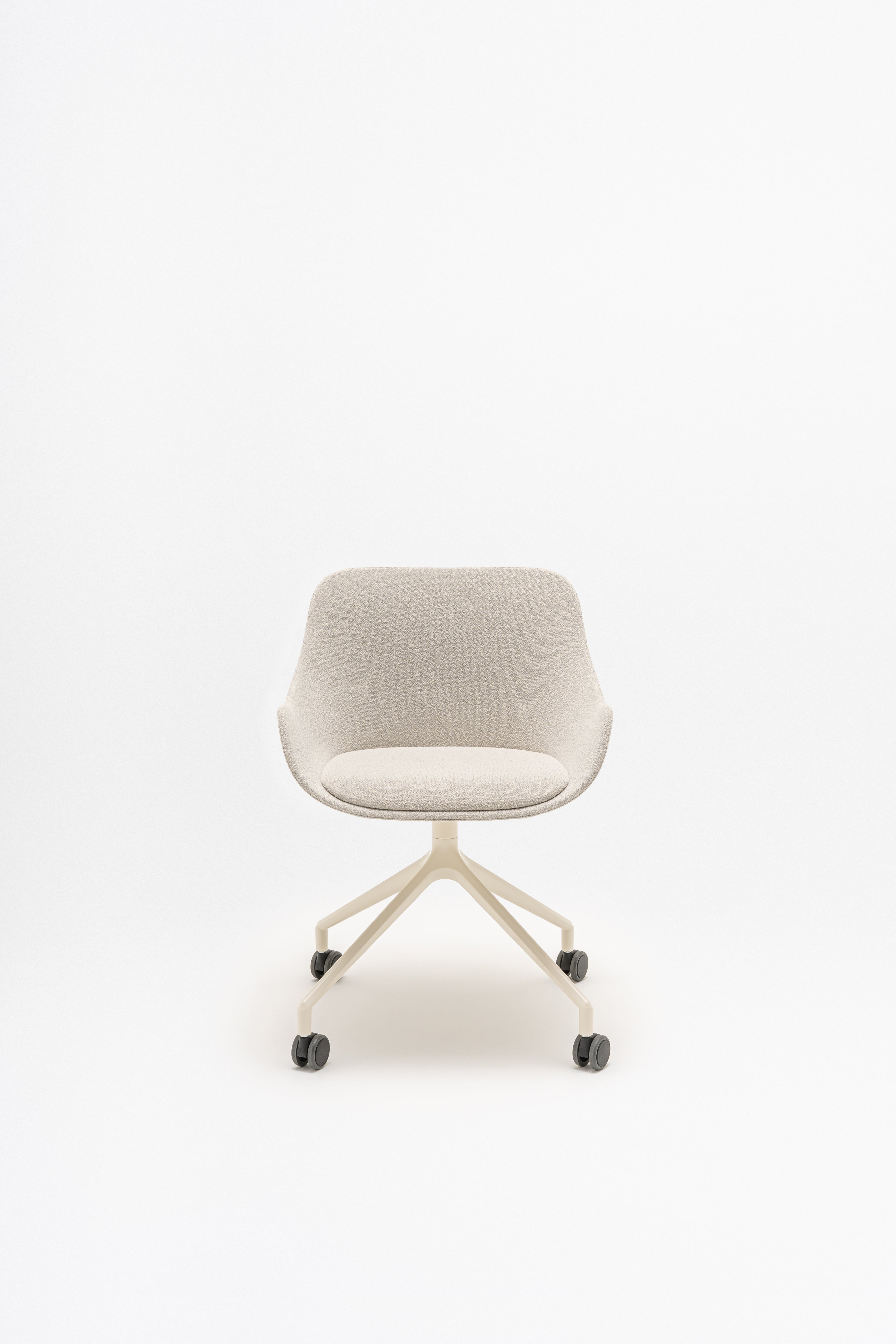 Baltic classic swivel chair aluminum base with wheels for hard surface