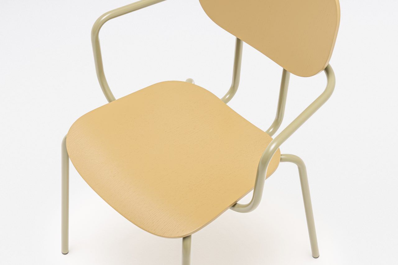 Krzesło biurowe z zagłówkiem NEW SCHOOL ciemnoszara podstawa – .mdd