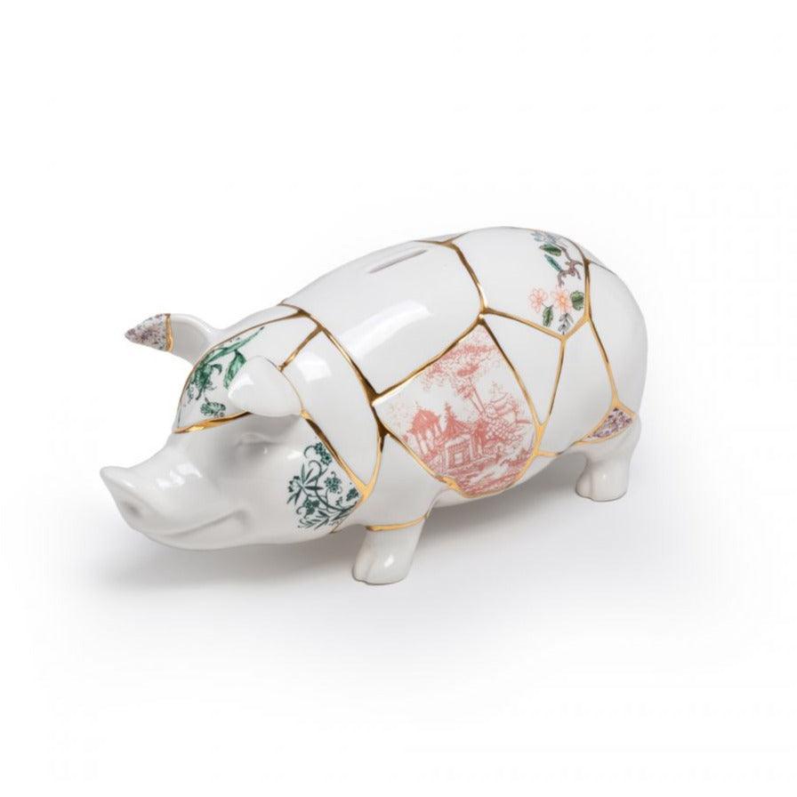 Skarbonka KINTSUGI PIGGY porcelanowy Seletti Eye on Design