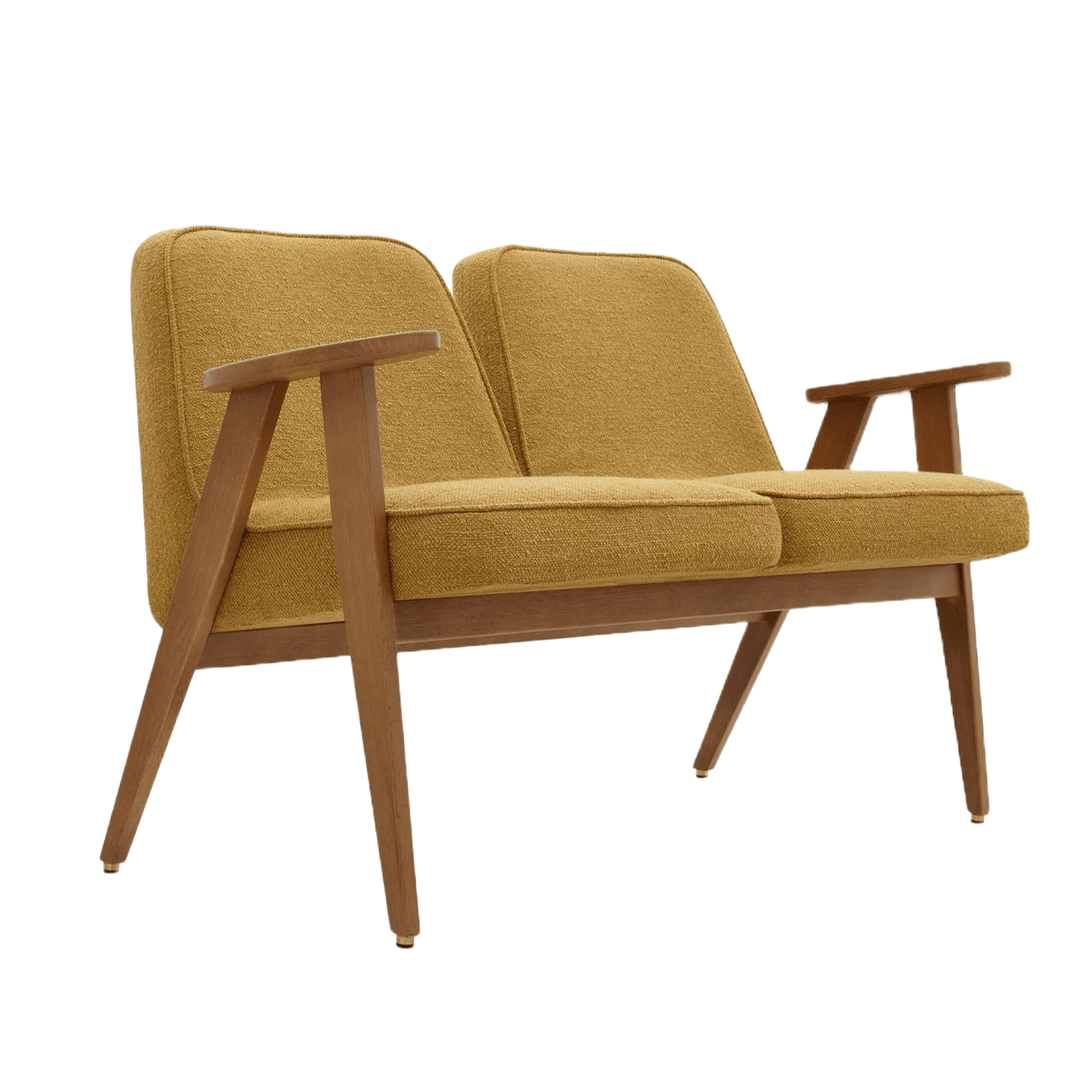 Sofa 2-osobowa 366 żółty w tkaninie Boucle Mustard 366 concept Eye on Design