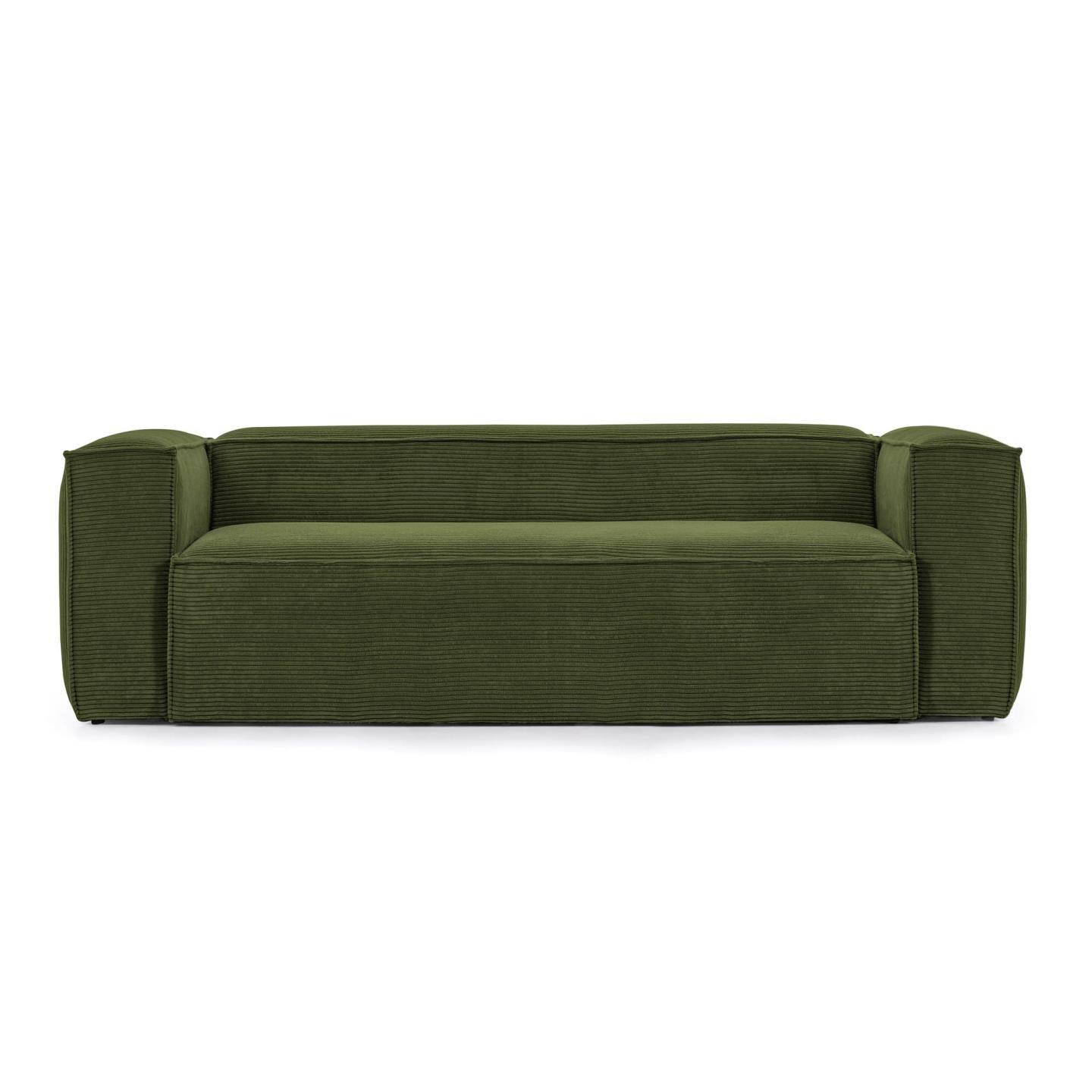 Sofa 2-osobowa BLOK zielony sztruks La Forma Eye on Design