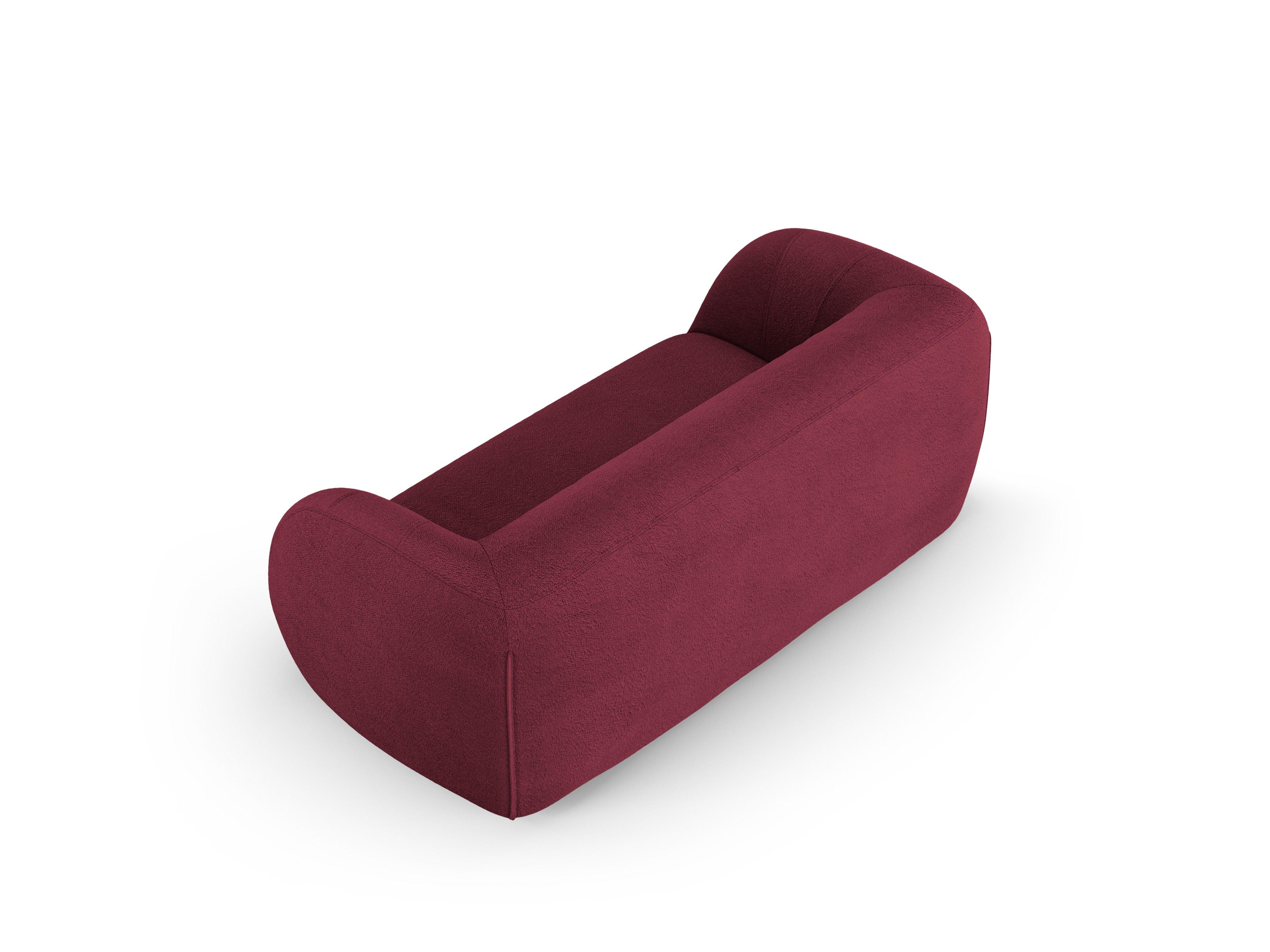 Sofa 2-osobowa ESSEN bordowy boucle – Cosmopolitan Design