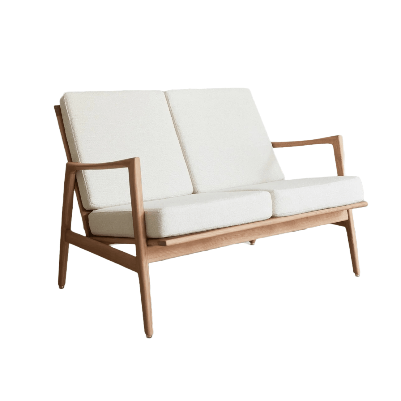 Sofa 2-osobowa STEFAN biały w tkaninie Boucle Snow 366 concept Eye on Design