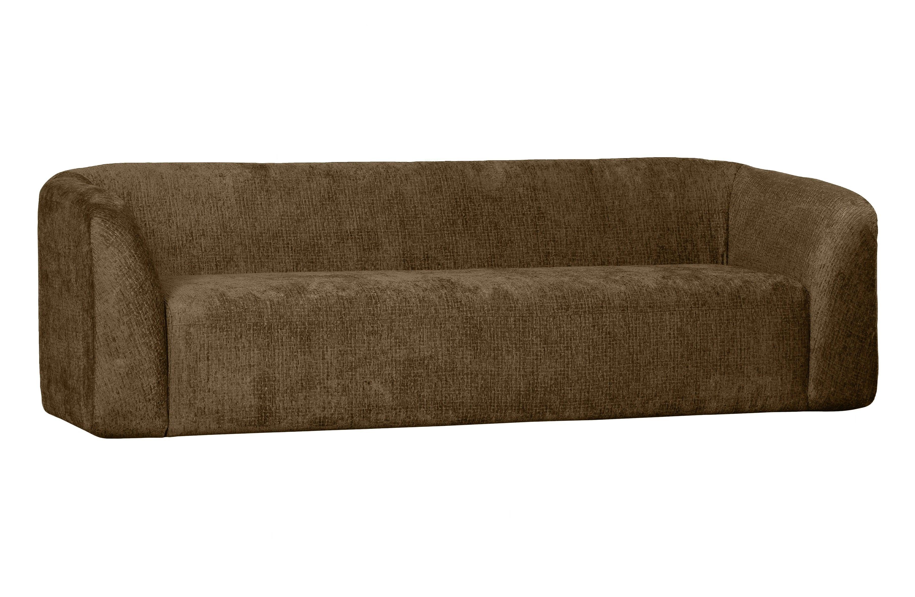 Sofa 3-osobowa aksamitna SLOPING brązowy – Woood