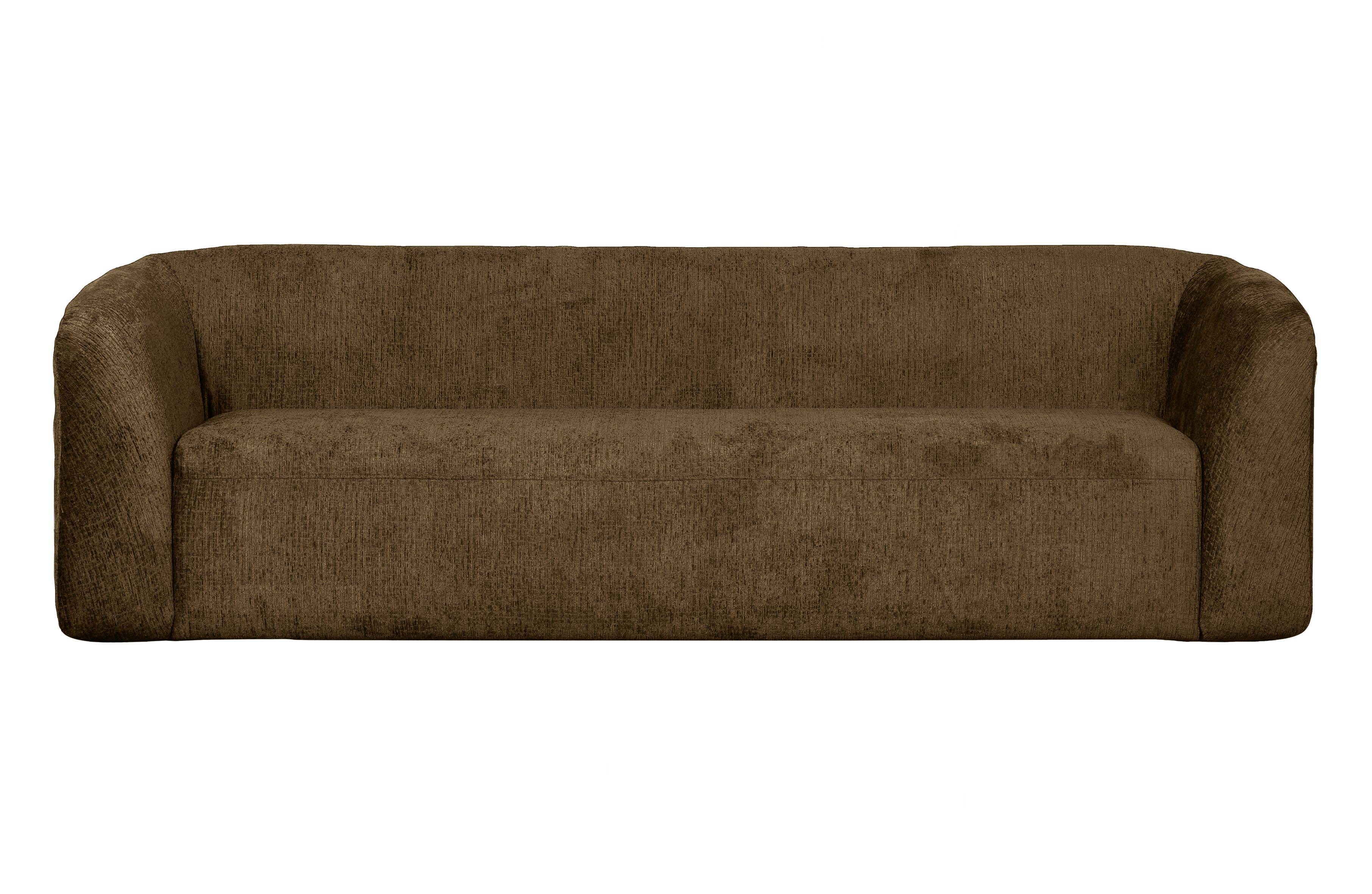 Sofa 3-osobowa aksamitna SLOPING brązowy – Woood