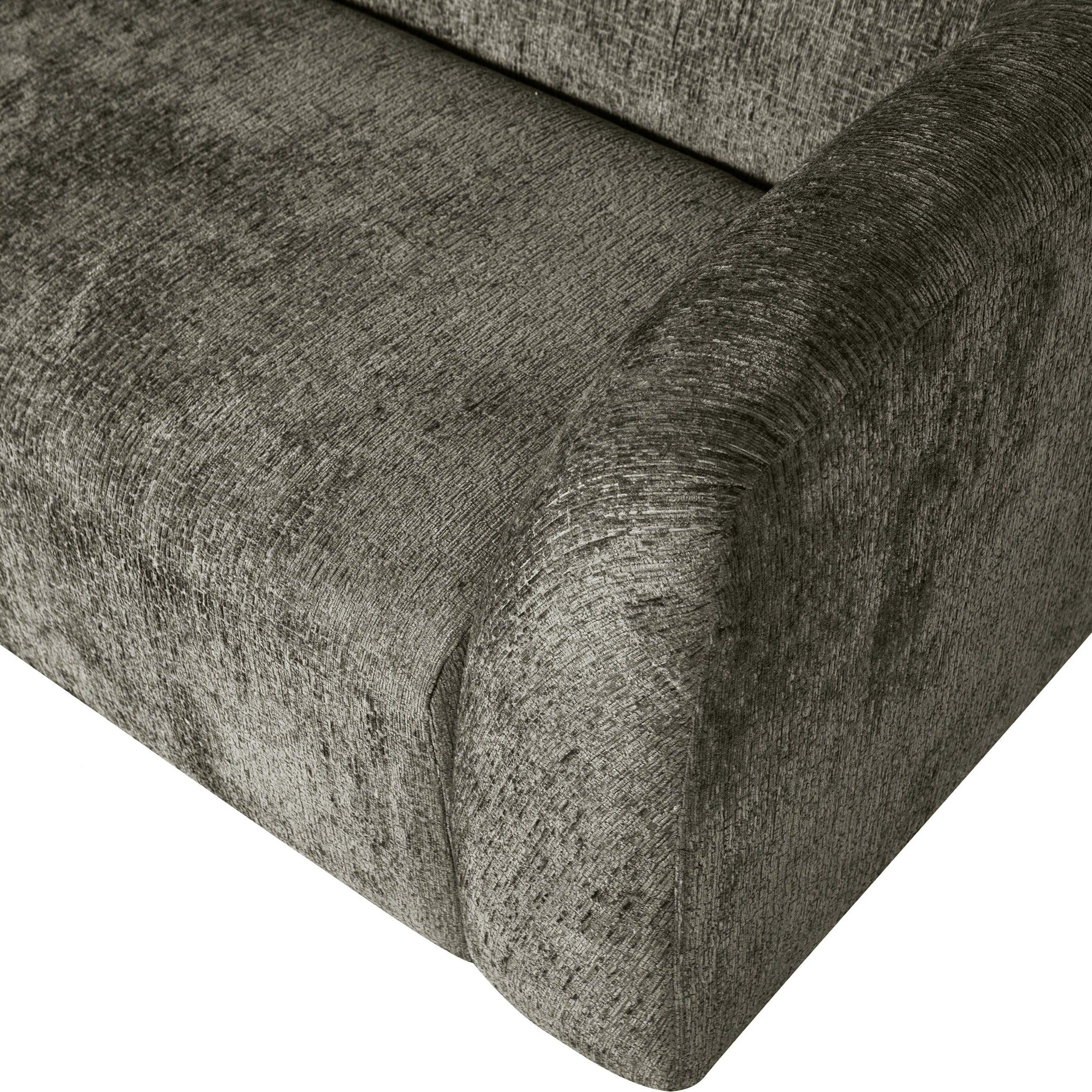 Sofa 3-osobowa aksamitna SLOPING szarozielony – Woood