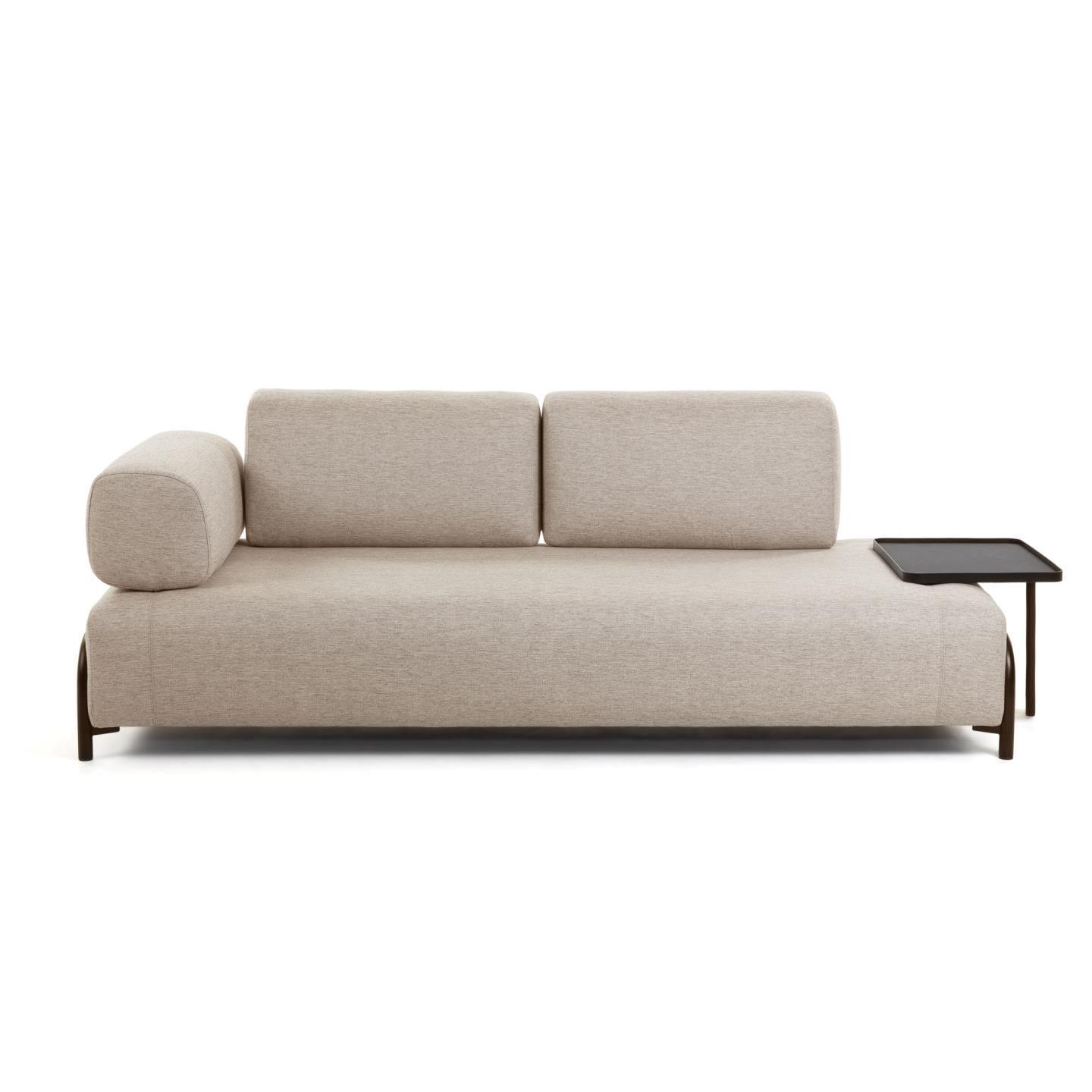 Sofa 3-osobowa COMPO beżowy La Forma Jeden + duża taca Eye on Design