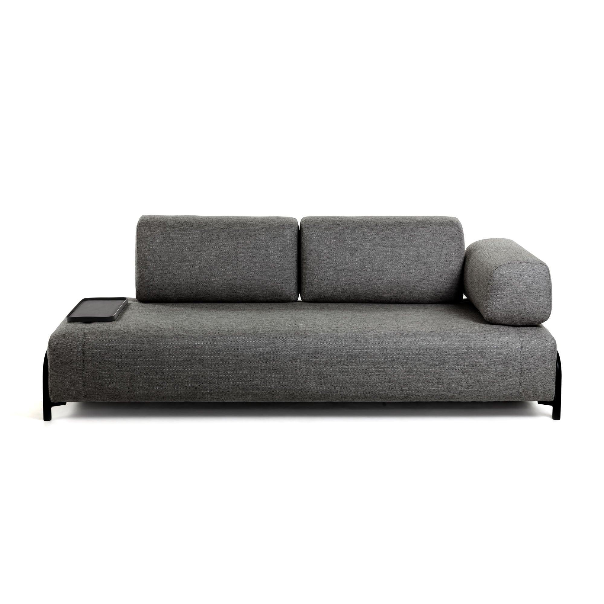 Sofa 3-osobowa COMPO ciemnoszary La Forma Jeden + mała taca Eye on Design