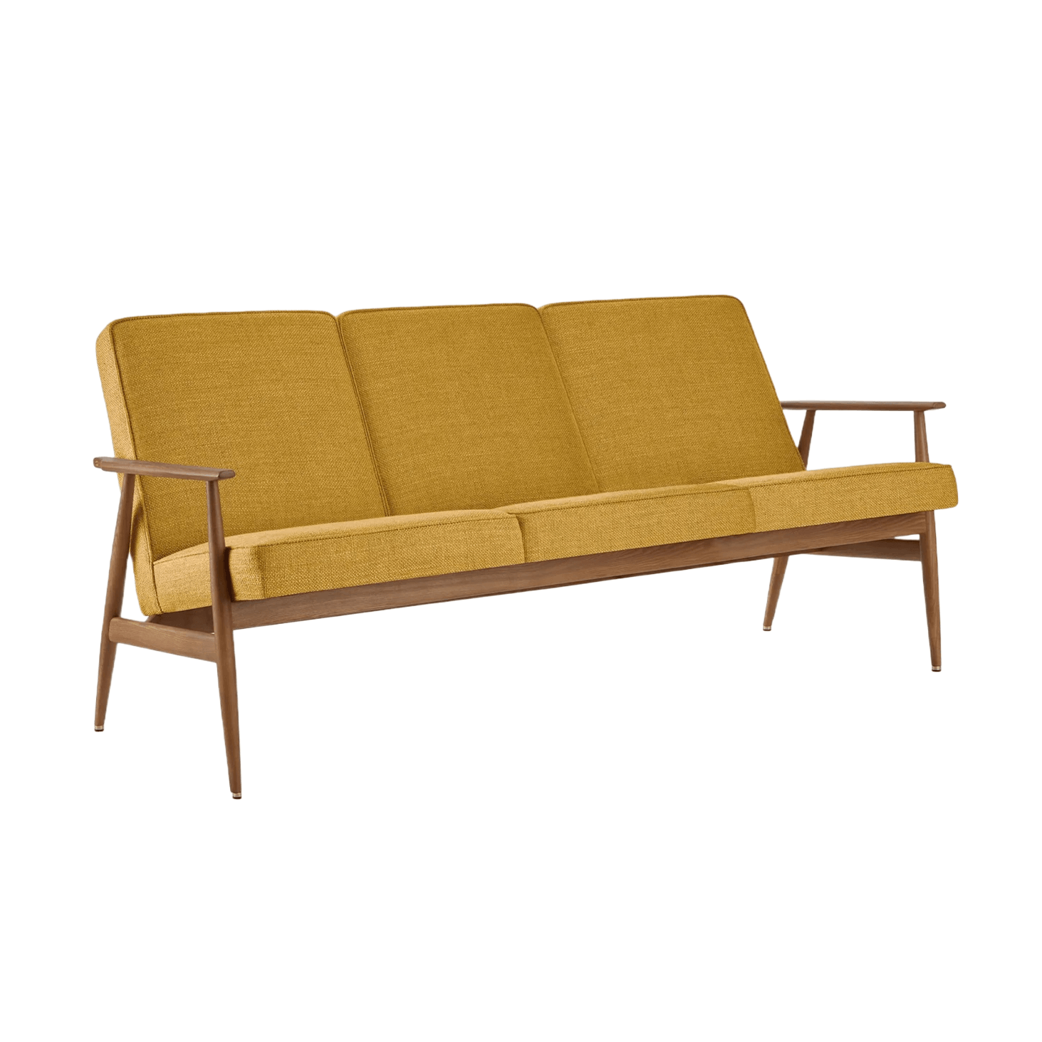 Sofa 3-osobowa dzielona FOX żółty w tkaninie Coco Mustard 366 concept Jesion-03 Eye on Design