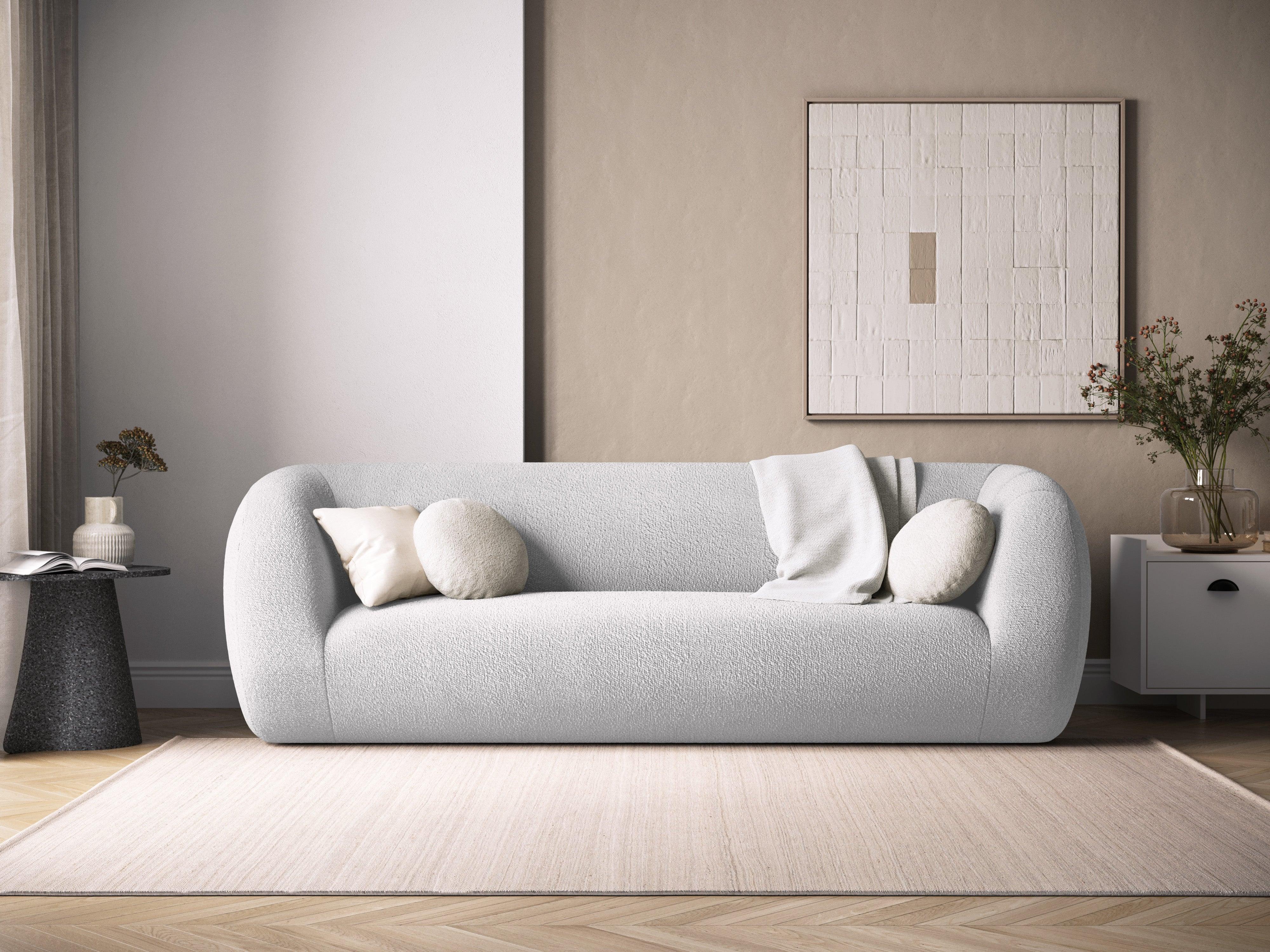 Sofa 3-osobowa ESSEN jasnoszary boucle Cosmopolitan Design Eye on Design