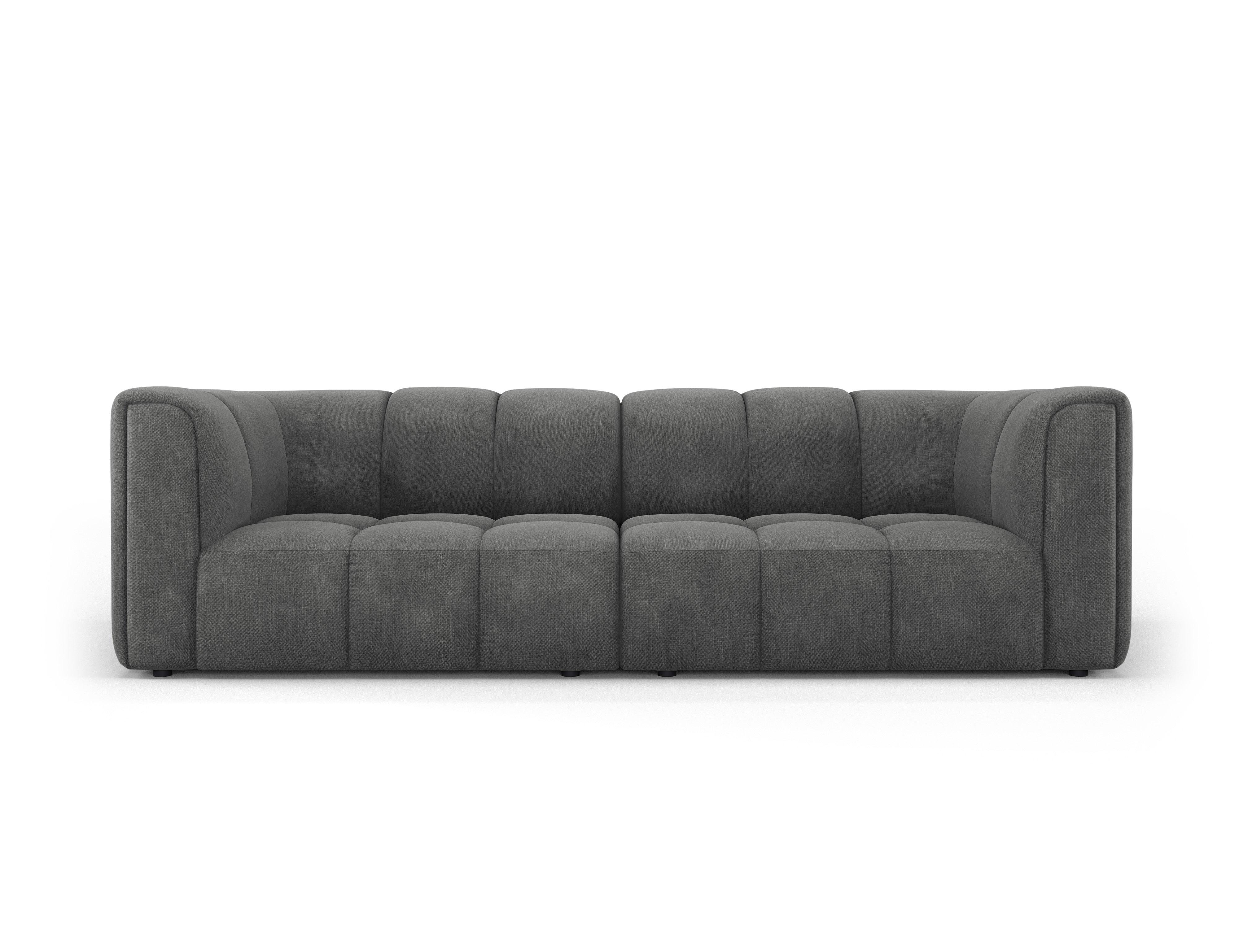 Sofa 3-osobowa FRANCESCA ciemnoszary szenil do salonu