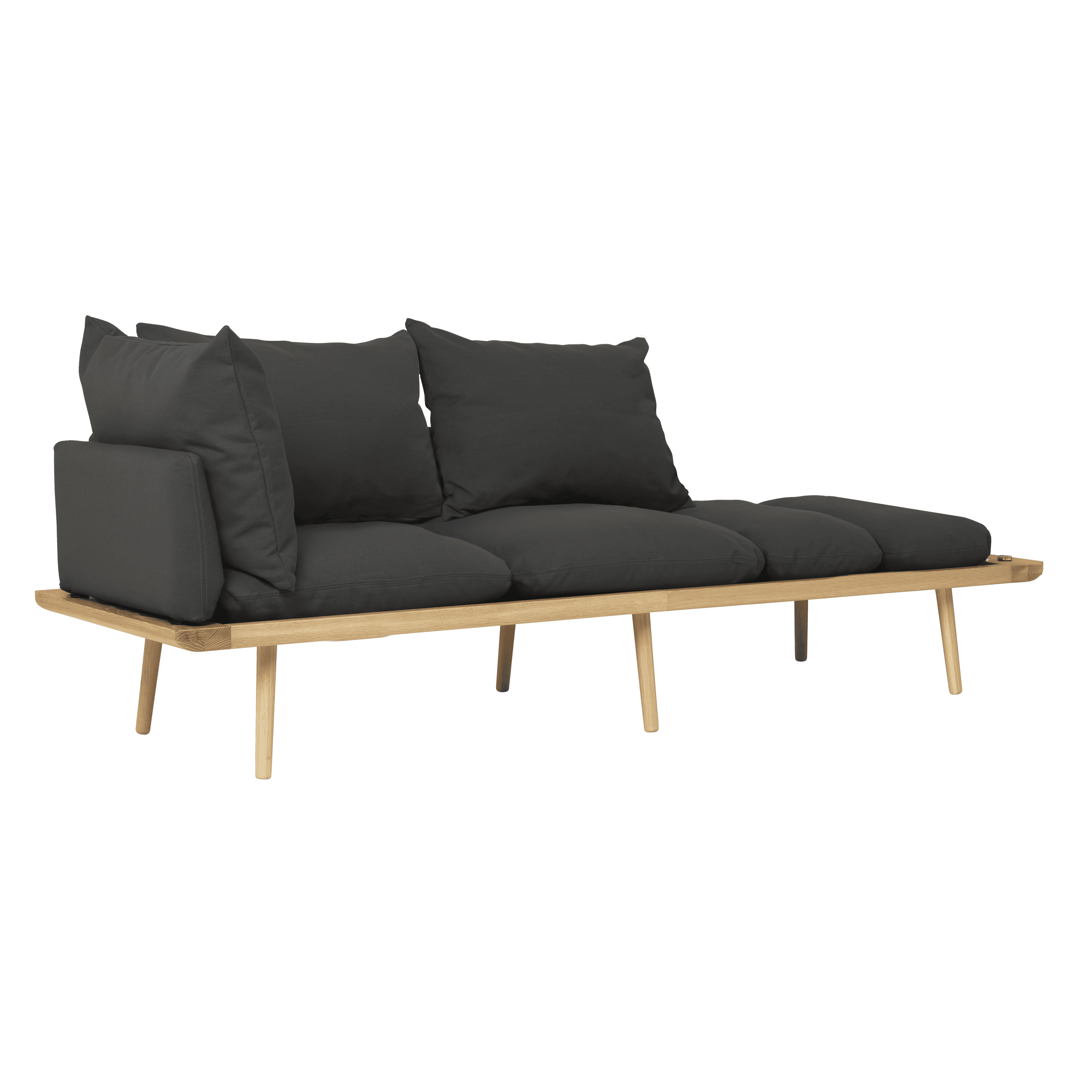 Sofa 3-osobowa LOUNGE AROUND antracytowy z dębem UMAGE Nie Nie Eye on Design