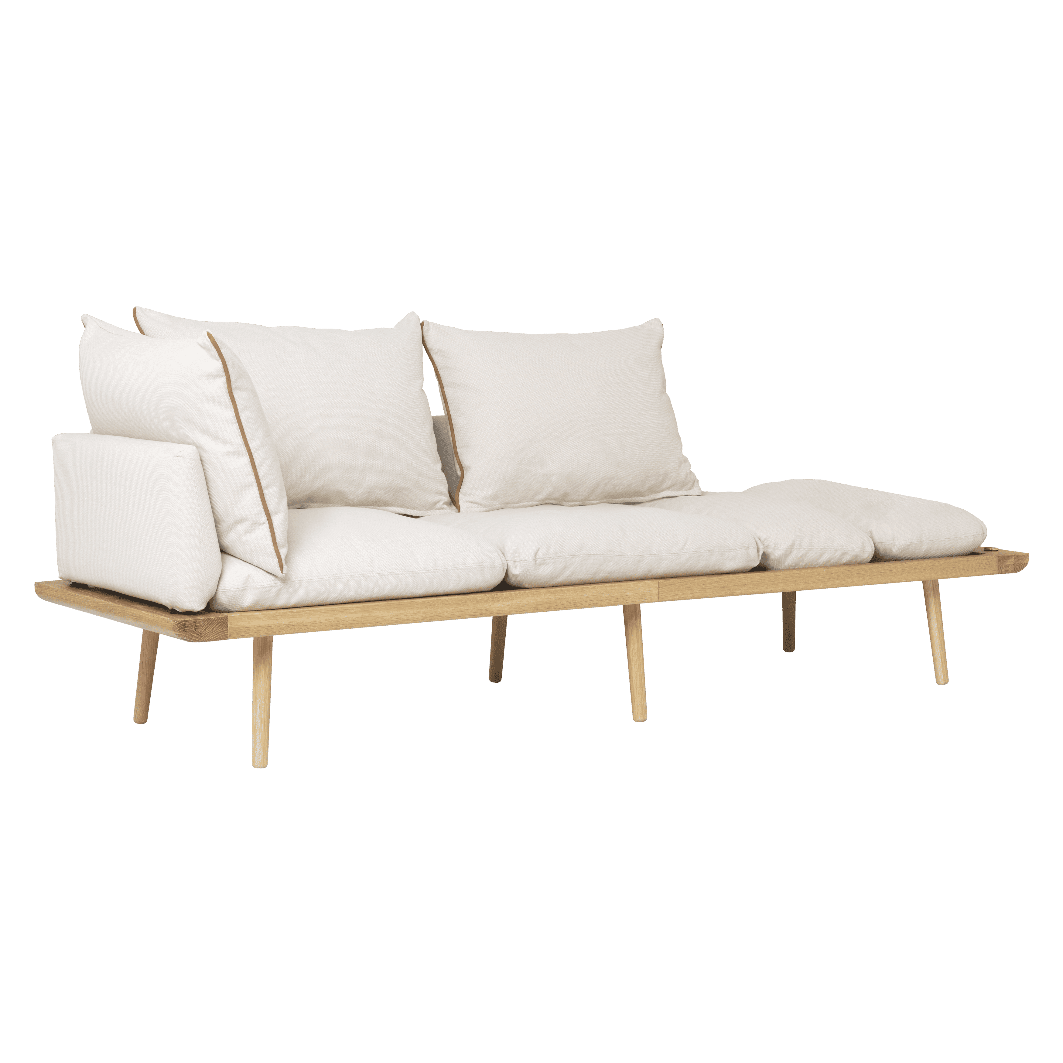 Sofa 3-osobowa LOUNGE AROUND beżowy z dębem UMAGE Nie Nie Eye on Design
