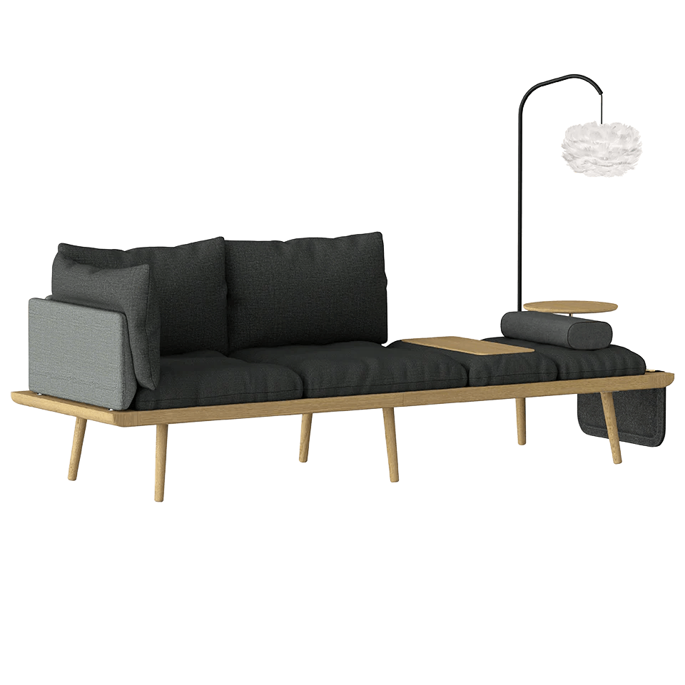 Sofa 3-osobowa LOUNGE AROUND beżowy z dębem UMAGE Eye on Design