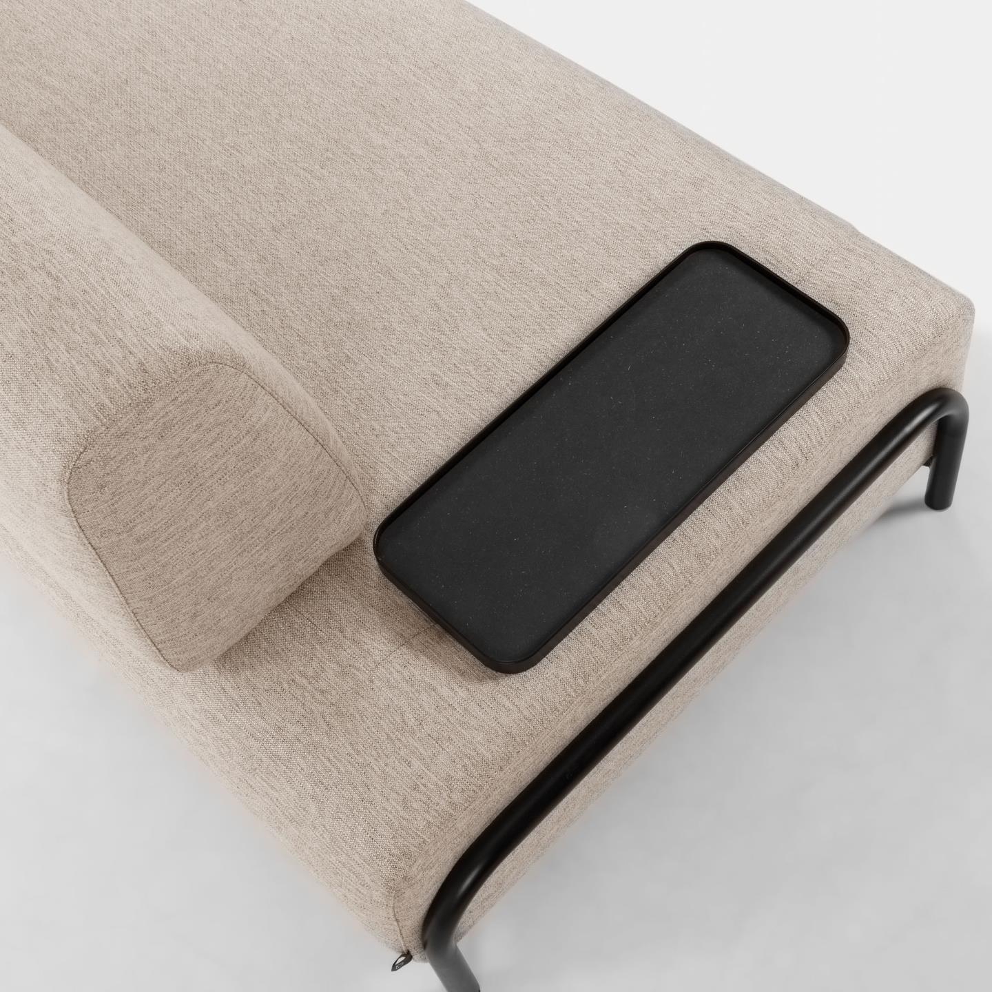 Sofa 3-osobowa modułowa z małą tacką COMPO beżowy La Forma Eye on Design