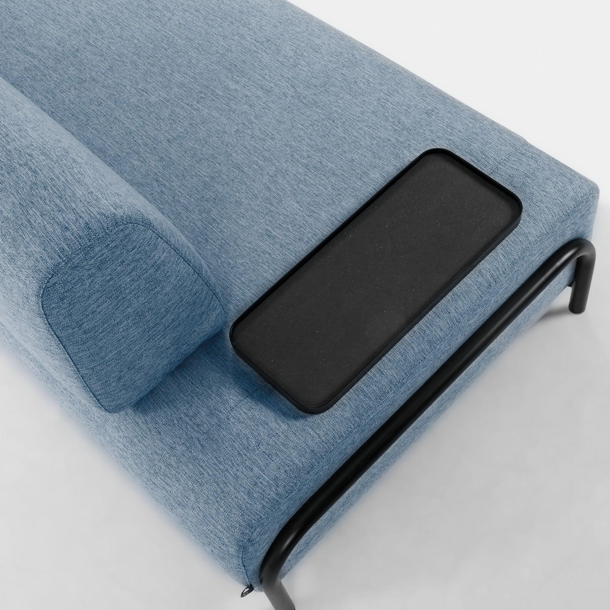 Sofa 3-osobowa modułowa z małą tacką COMPO niebieski La Forma Eye on Design