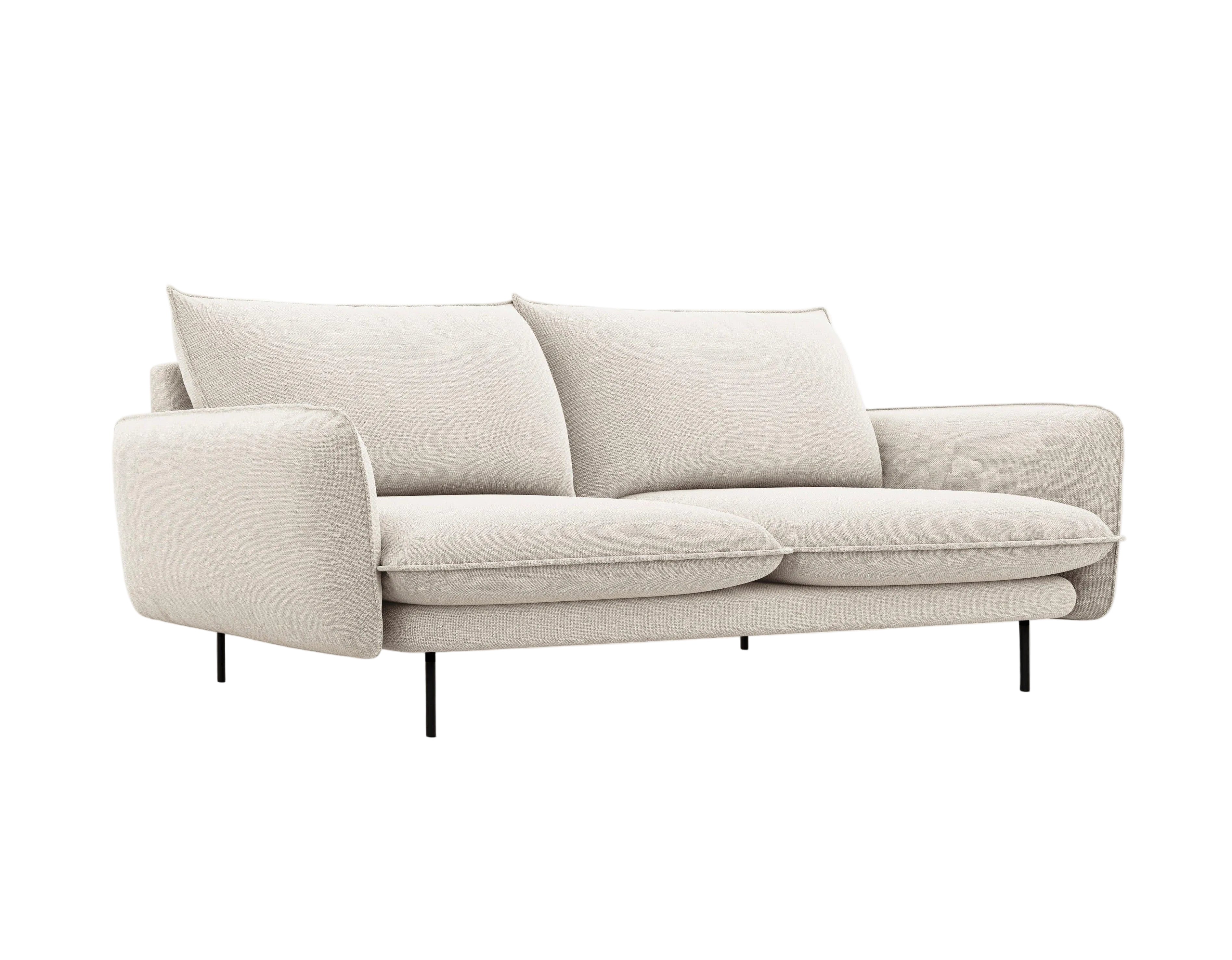 Sofa 3-osobowa VIENNA piaskowy z czarną podstawą Cosmopolitan Design Eye on Design