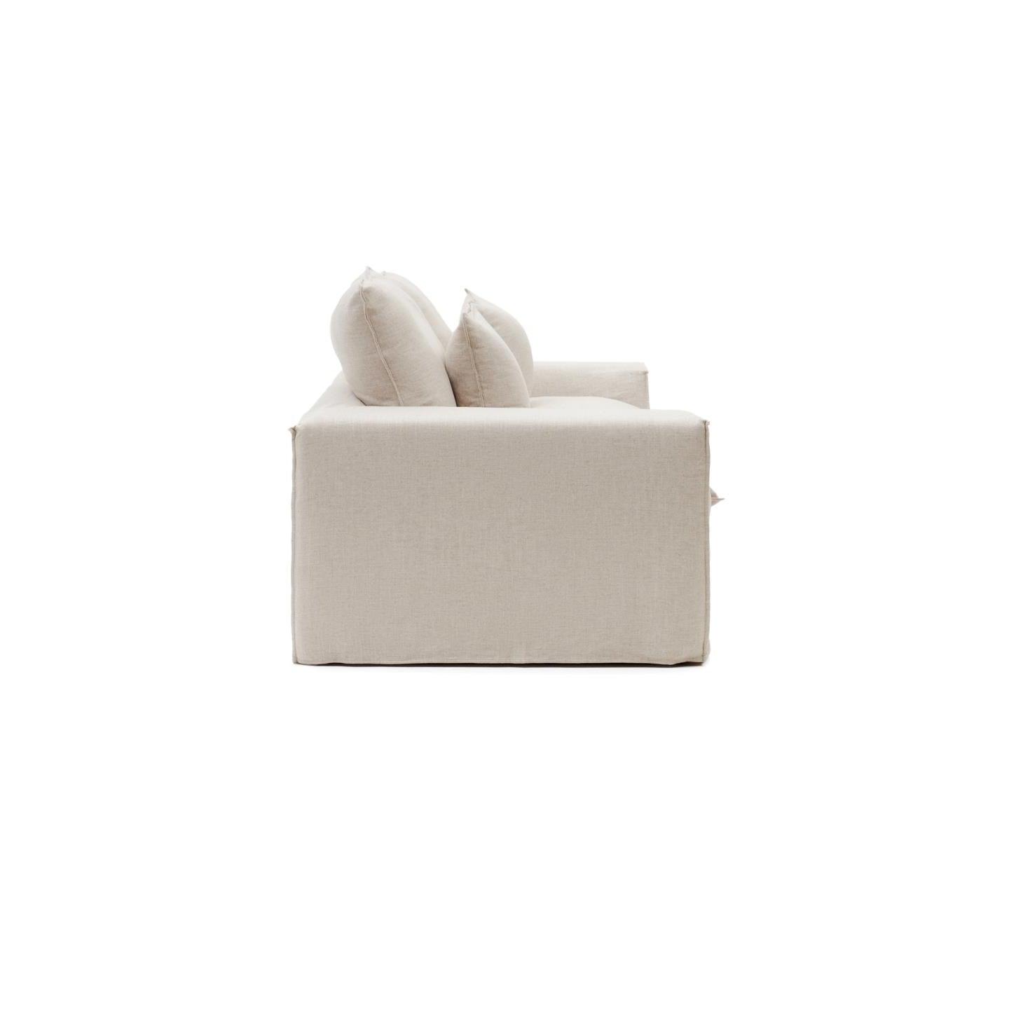 Sofa 3-osobowa ze zdejmowanym pokrowcem ANARELA beżowy La Forma Eye on Design