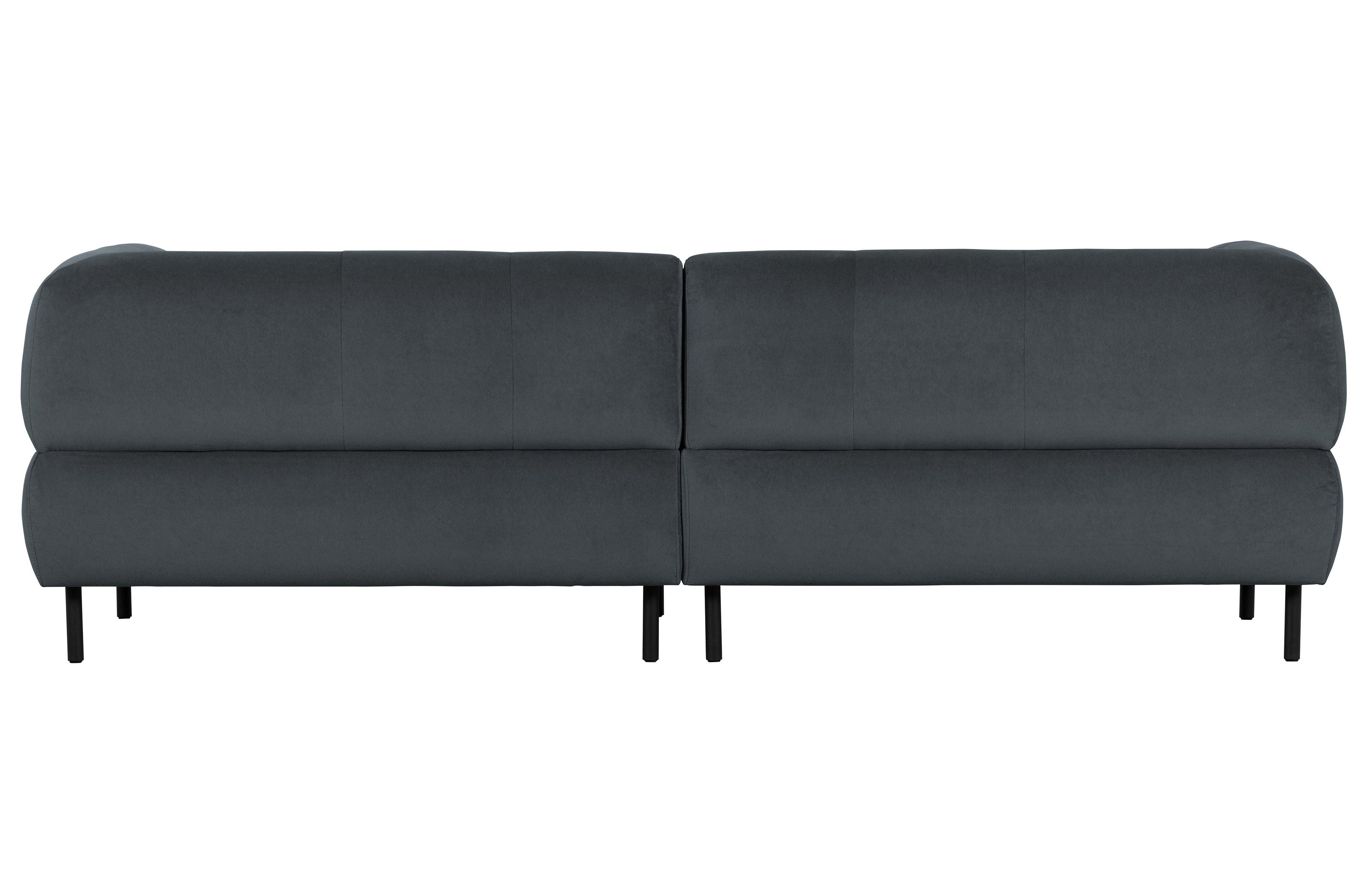 Sofa 4-osobowa aksamitna LLOYD antracytowy Woood Exclusive Eye on Design
