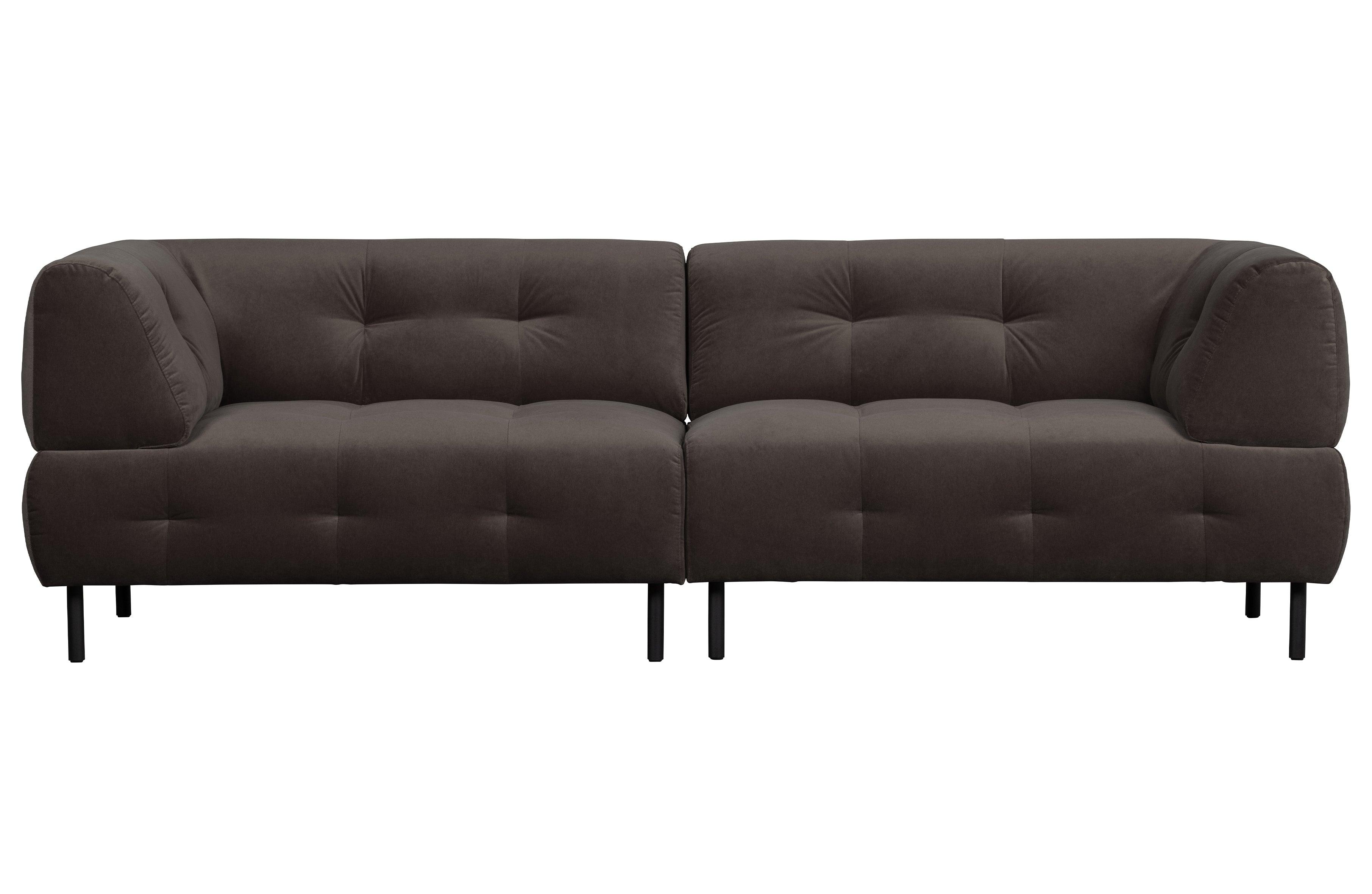 Sofa 4-osobowa aksamitna LLOYD ciemnoszary Woood Exclusive Eye on Design