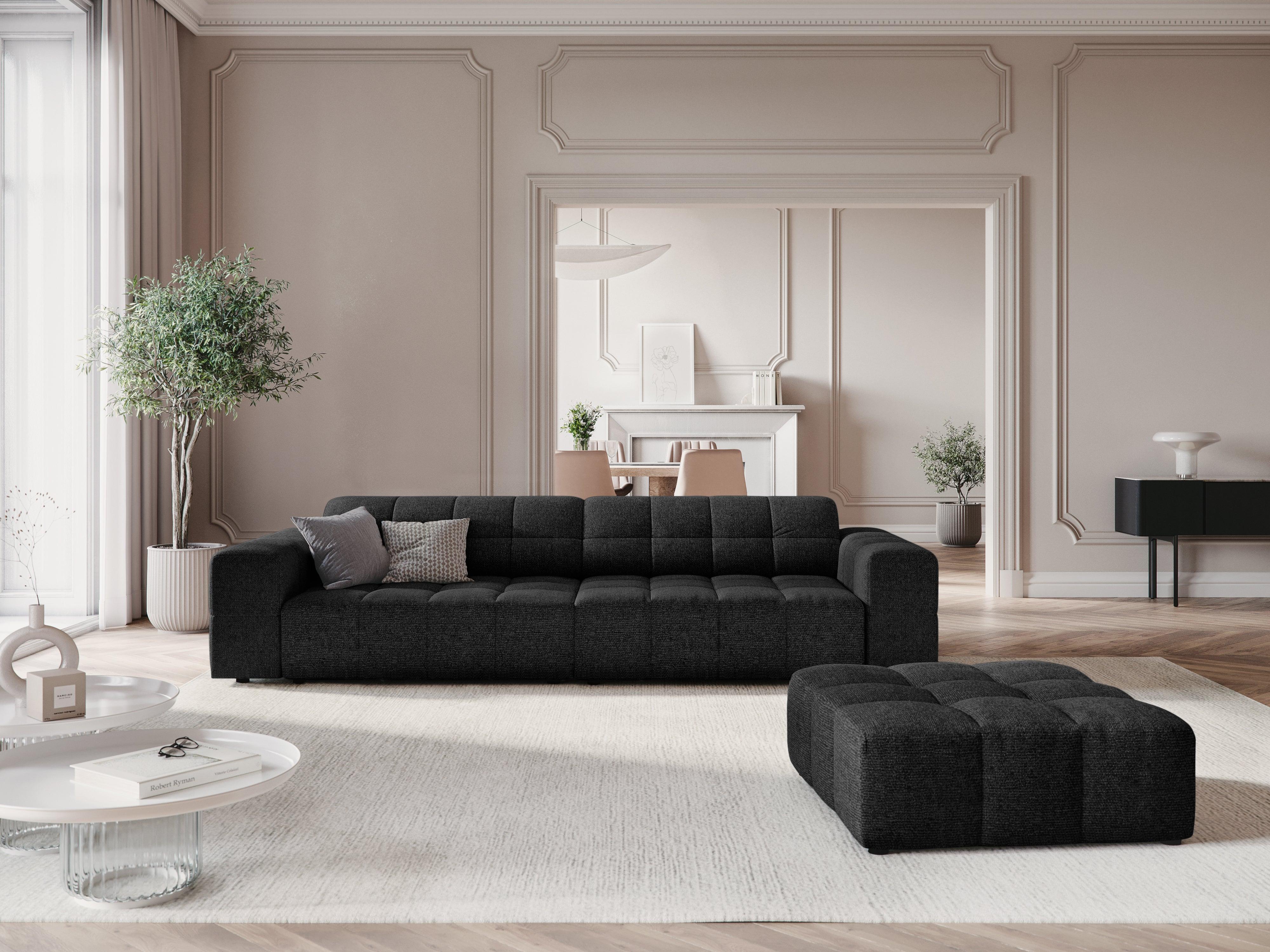 Sofa 4-osobowa CHICAGO czarny szenil Cosmopolitan Design Eye on Design
